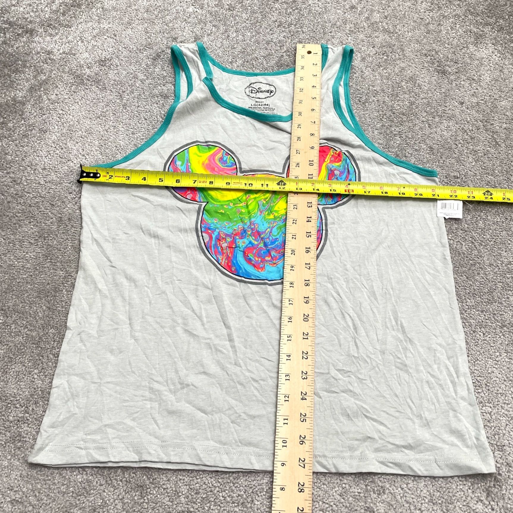 Disney Disney Mickey Melt Tank Top Mens Large Gray Sleeveless Cotton NWT Logo Casual Cotton USA Cartoon Size US L / EU 52-54 / 3 - 6 Thumbnail