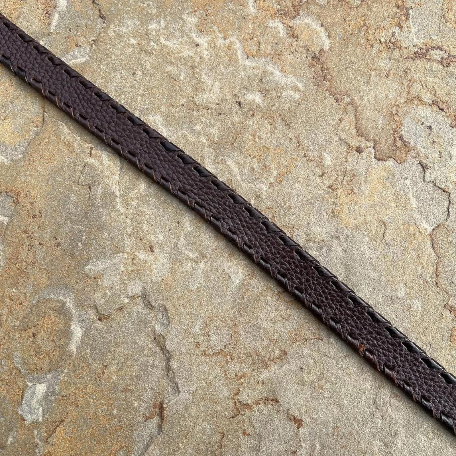 Other Y2K Dark Brown Woven Edge Leather Belt Size ONE SIZE - 4 Thumbnail