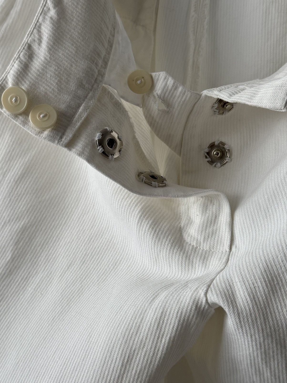 Ann Demeulemeester Vintage 1990s Ann Demeulemeester White Pants Size 26" / US 2 / IT 38 - 4 Thumbnail