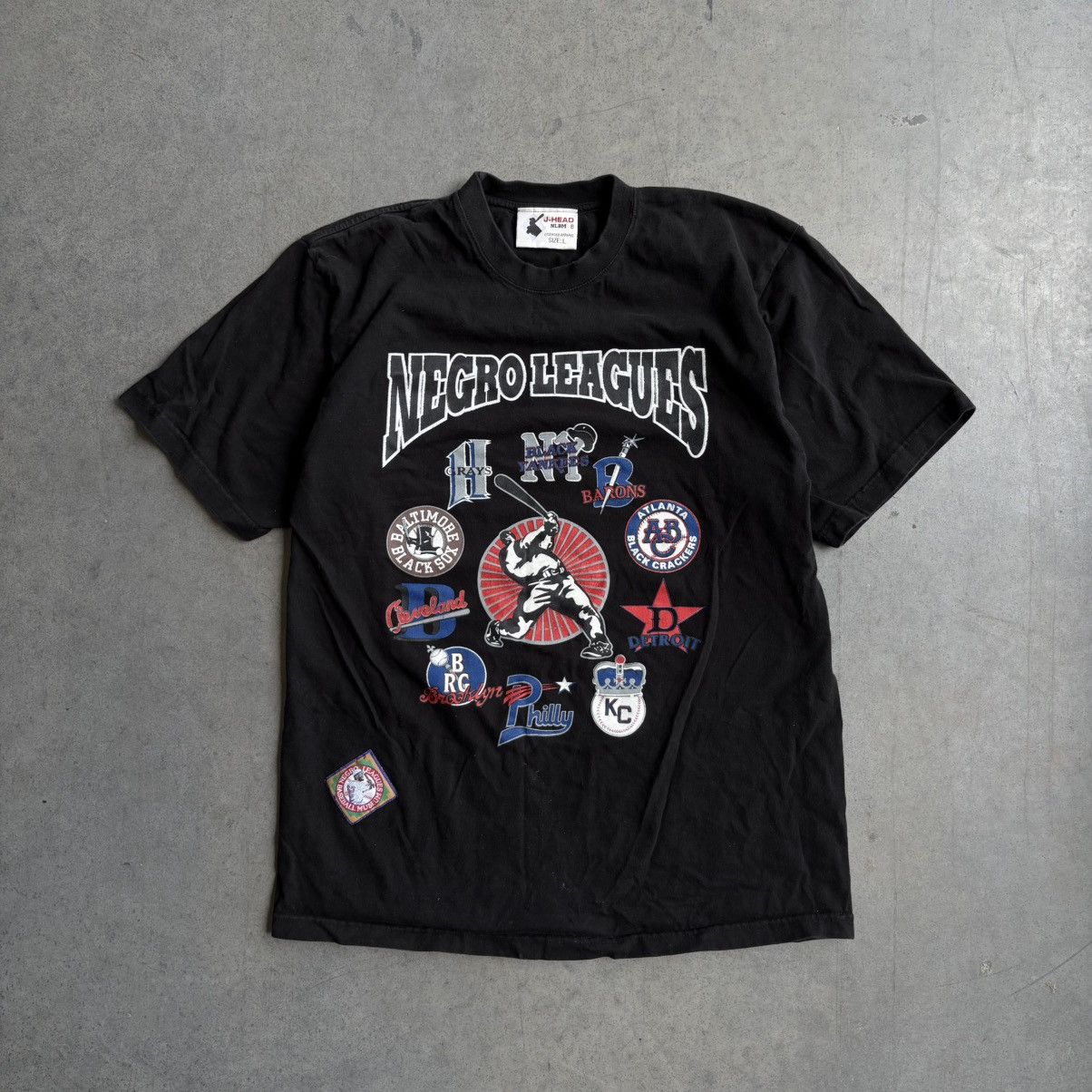 Authentic Negro Leagues × MLB × Vintage Vintage 90's Negro League Baseball Logos Tee Yankees Large Size US XL / EU 56 / 4 - 12 Thumbnail