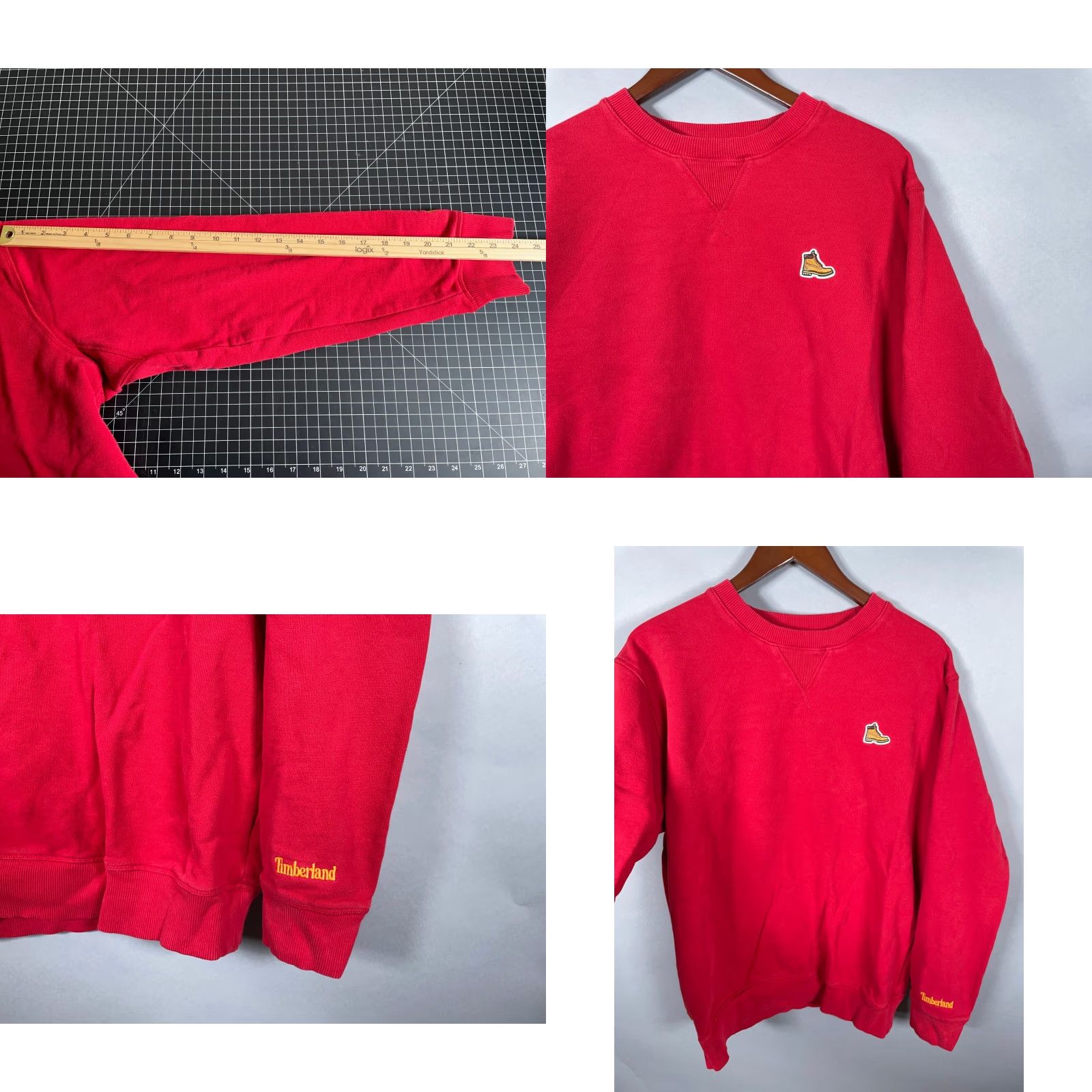 Timberland Timberland Sweatshirt Men’s Large Red Crewneck Embroidered Boot Heavyweight Vintage Pullover Regular Fit Size US L / EU 52-54 / 3 - 8 Thumbnail