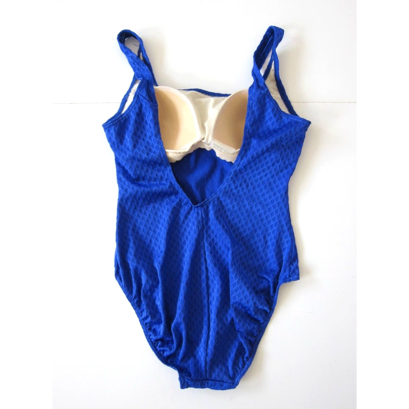 Vintage VINTAGE Le Cove Royal Blue Built In Bra One Piece Swimsuit Women Size 10 Size ONE SIZE - 2 Thumbnail