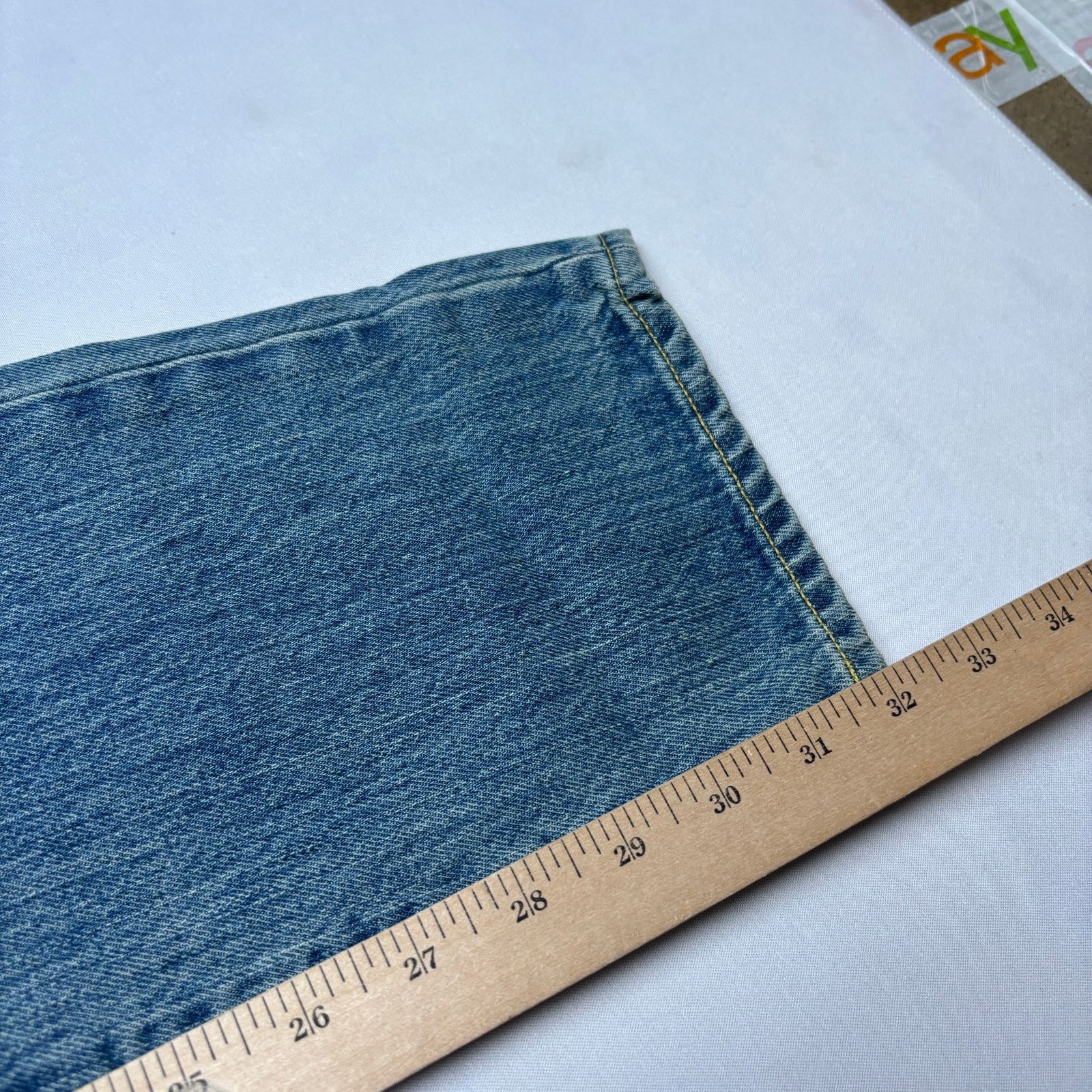 Sid Mashburn $185 Sid Mashburn Light Wash Denim 36x32 Slim Straight Jeans Size US 36 / EU 52 - 7 Thumbnail