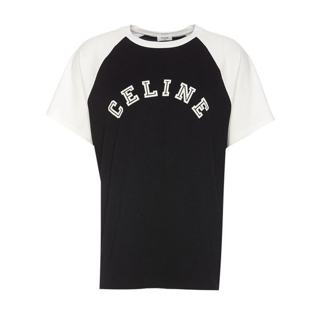 Celine × Hedi Slimane Invitation Labyrinth Logo Print Black T
