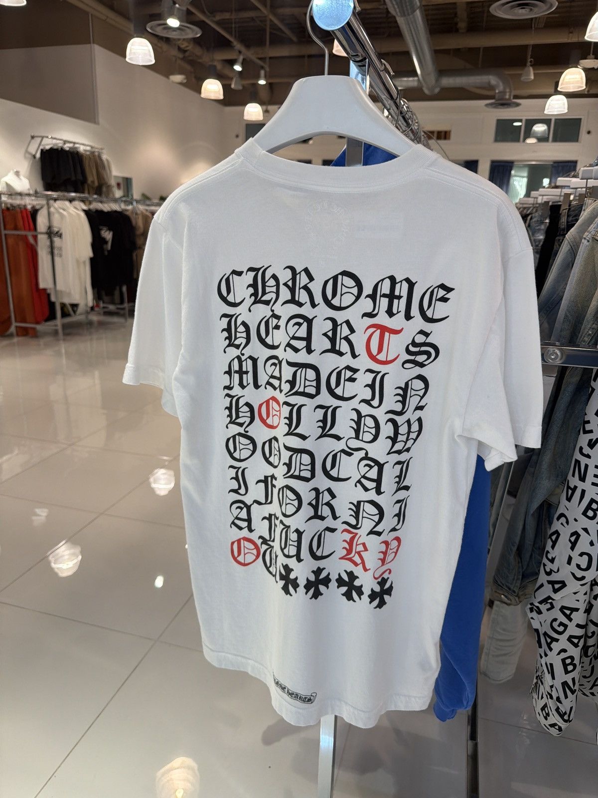 Chrome Hearts Chrome Hearts Tokyo Exclusive Eyechart White Tee Size US M / EU 48-50 / 2 - 2 Thumbnail