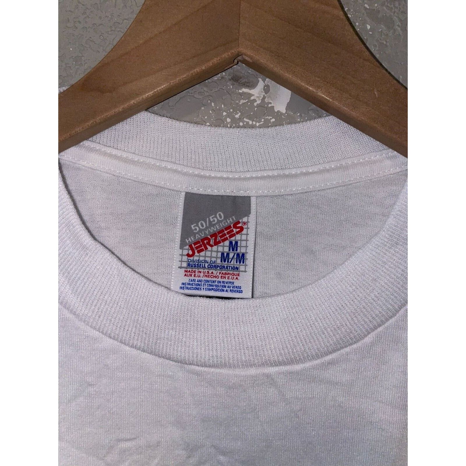 Jerzees Vintage Test Print Jackson Hole Wyoming Misprint White M Tee Size US M / EU 48-50 / 2 - 9 Thumbnail