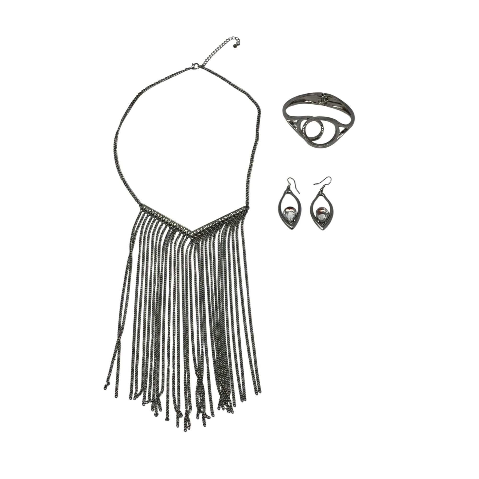 Other Women's Matching Jewelry Set- Waterfall Statement Necklace, Size ONE SIZE - 1 Thumbnail