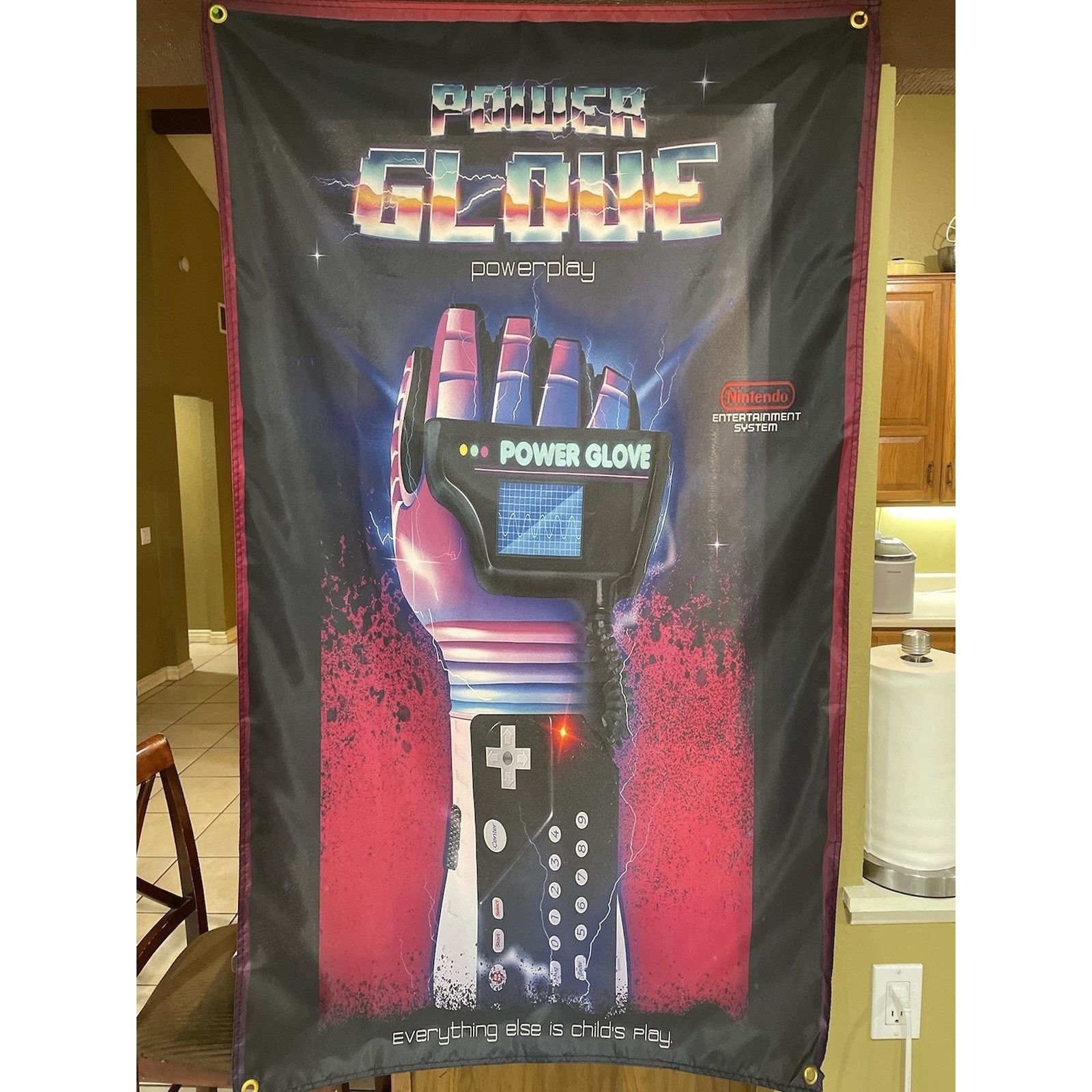 Nintendo Nintendo NES POWER GLOVE 5' Flag Poster Banner 1989 Size ONE SIZE - 1 Thumbnail