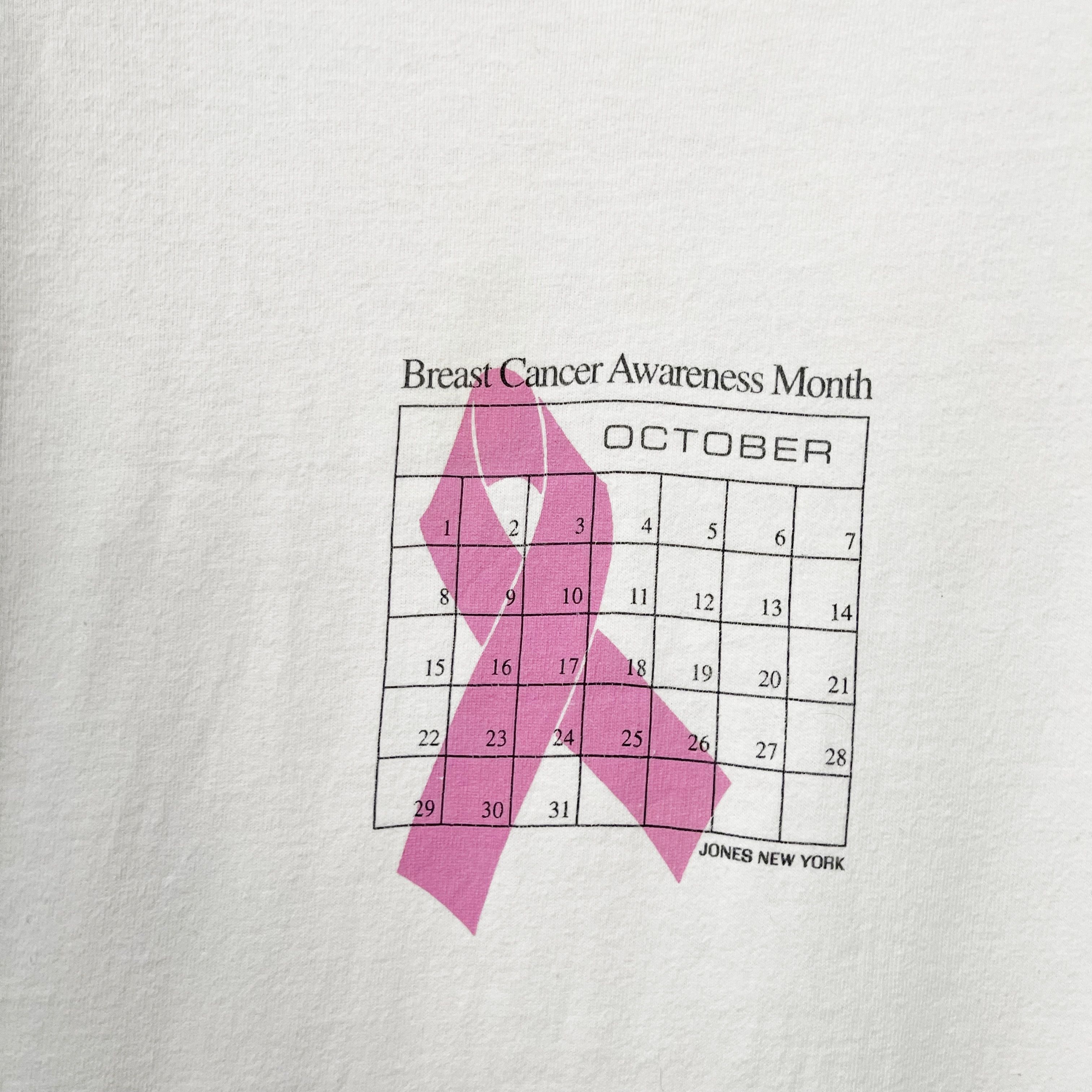 Jones New York Vintage 90s Jones New york Breast Cancer Awareness T-Shirt Size US L / EU 52-54 / 3 - 2 Thumbnail