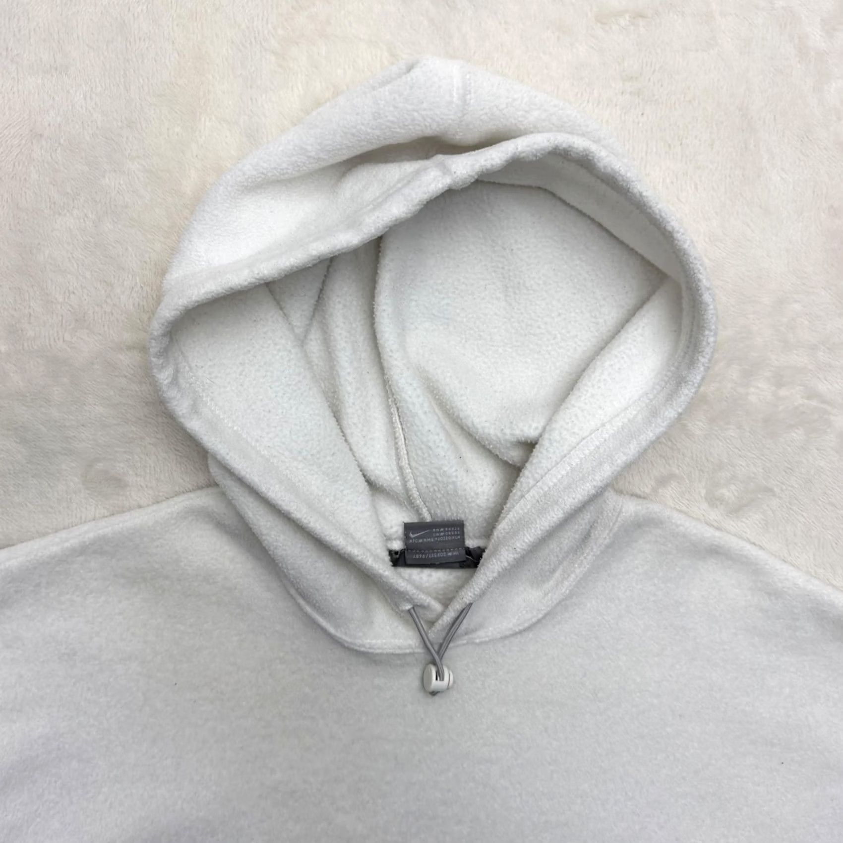 Nike Nike Hoodie Pullover Sweater Mens Large White Fleece Swoosh Logo Embroidered Pockets Long Sleeve Sports Knit Size US L / EU 52-54 / 3 - 2 Thumbnail