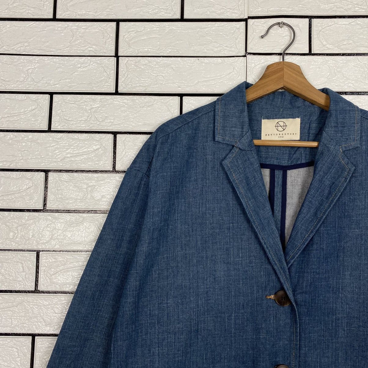 Indigo 🔥VINTAGE DENIM INDIGO CHORE JACKET NEW YORK STORY Size US M / EU 48-50 / 2 - 8 Thumbnail