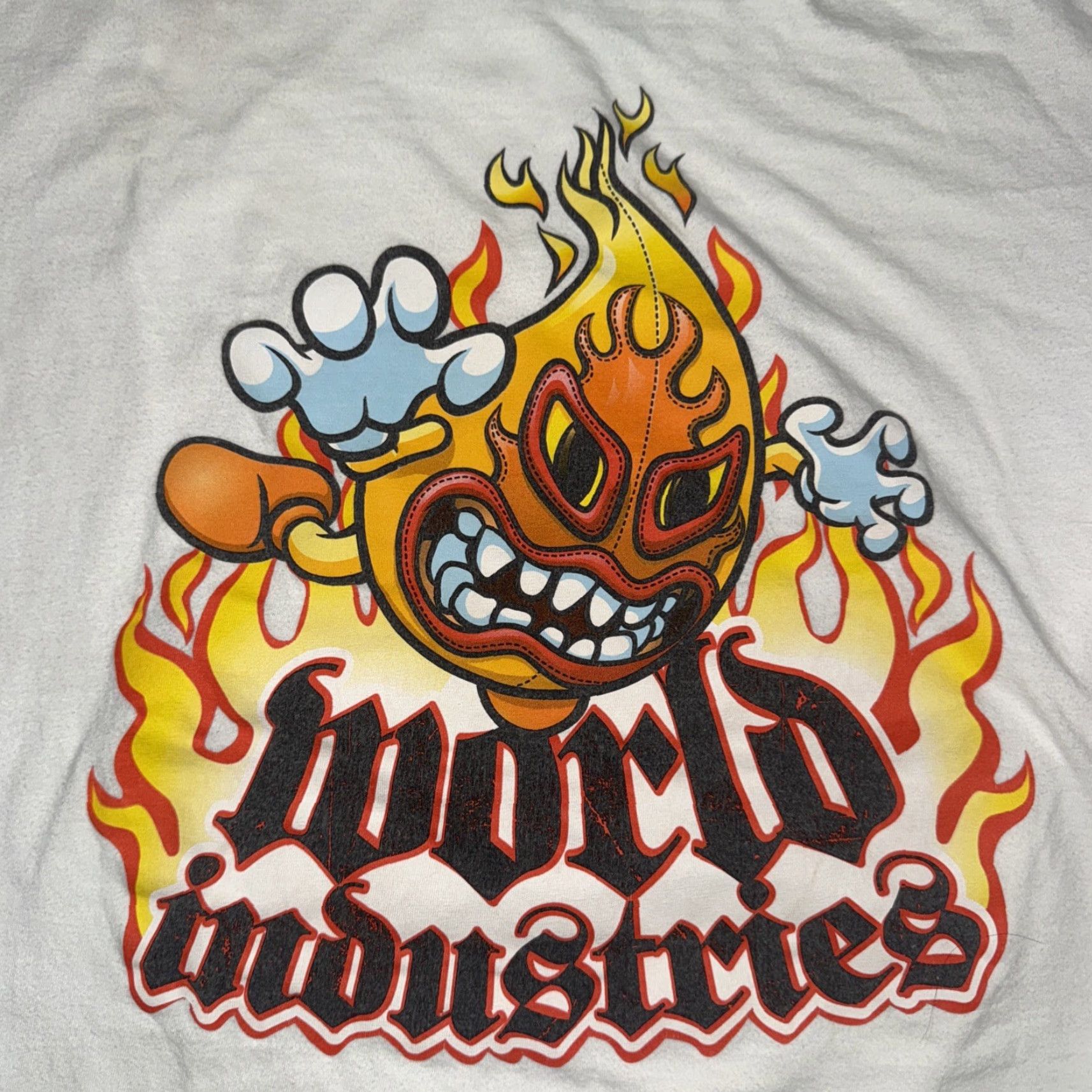 World Industries VINTAGE World Industries T-Shirt Flaming Lucha Libre White M Size US M / EU 48-50 / 2 - 2 Thumbnail