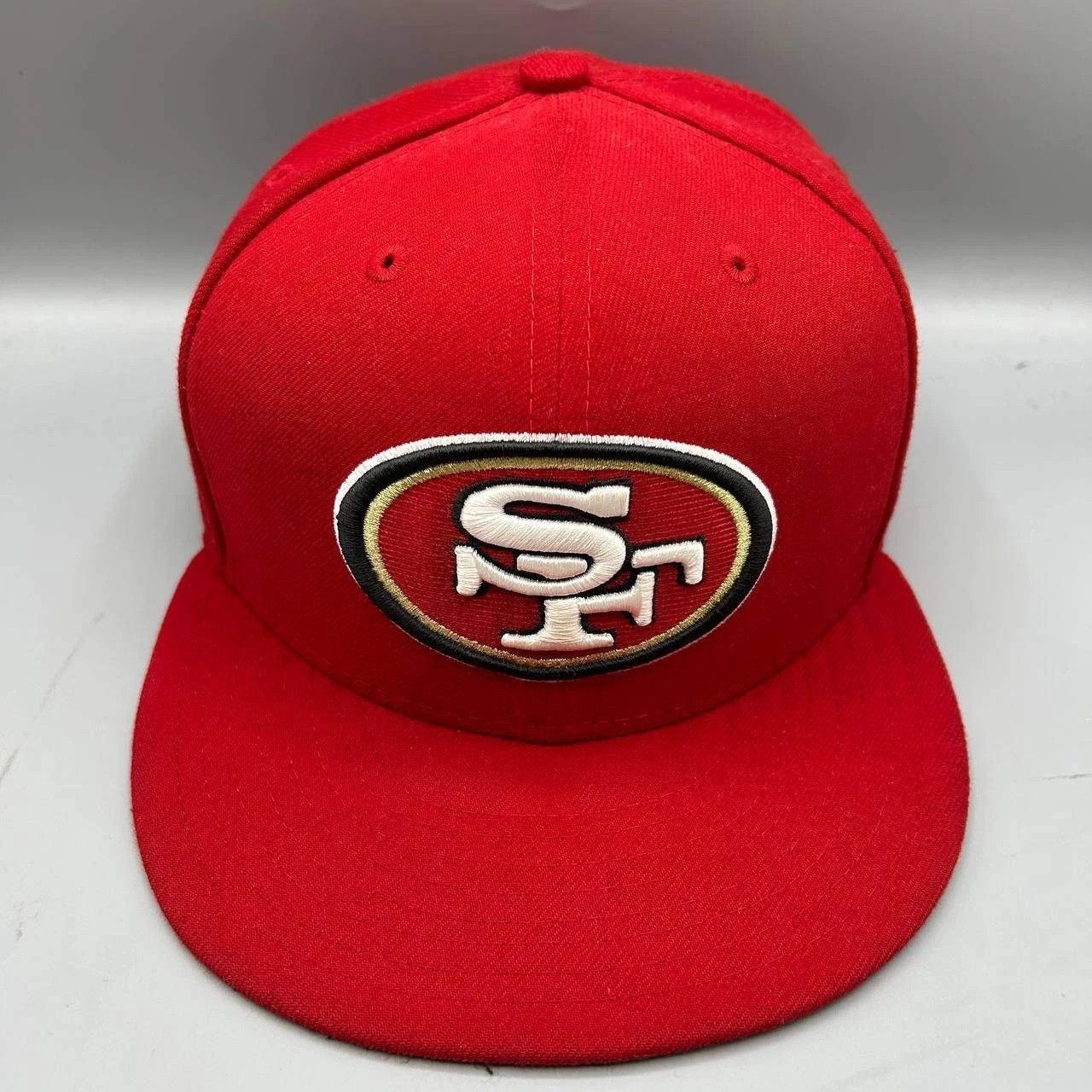 New Era San Francisco 49ers Hat Men 7 1/8 Red NFL Fitted Cap Size ONE SIZE - 1 Thumbnail
