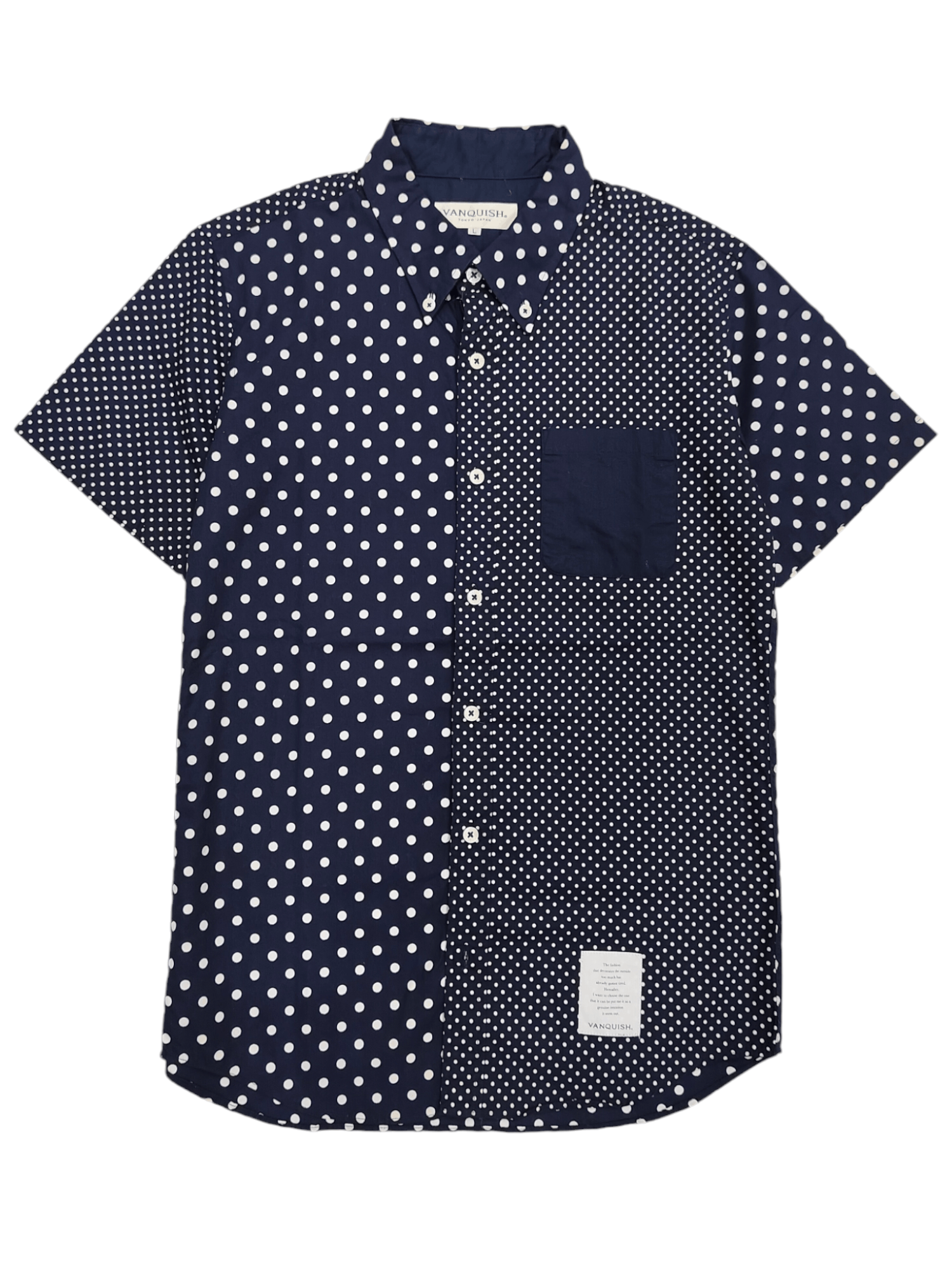 Vanquish DOPE🇯🇵Vanquish🇯🇵 Polkadot Pattern Short Shirt Size L / US 10 / IT 46 - 1 Thumbnail