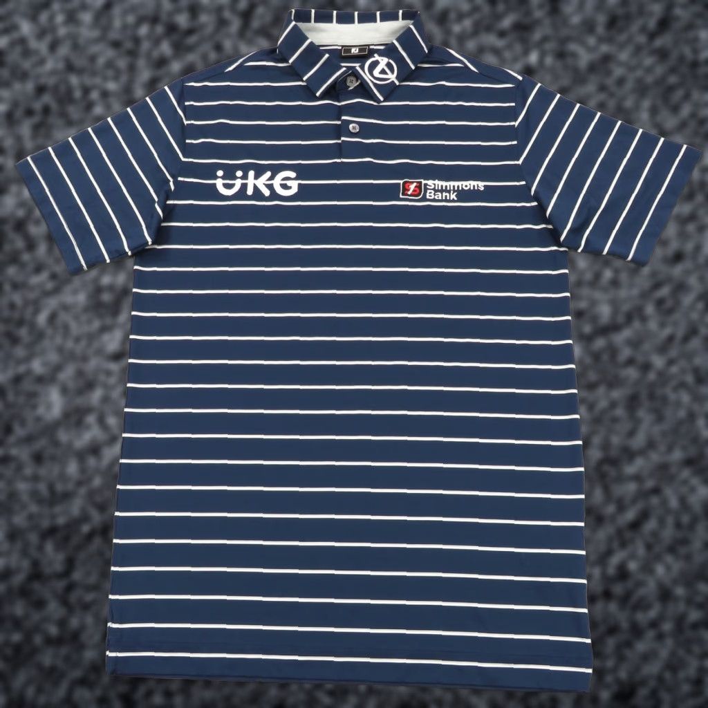 Footjoy Polo Men Small Tour Issue Golf Shirt Will Zalatoris FJ Navy Navy