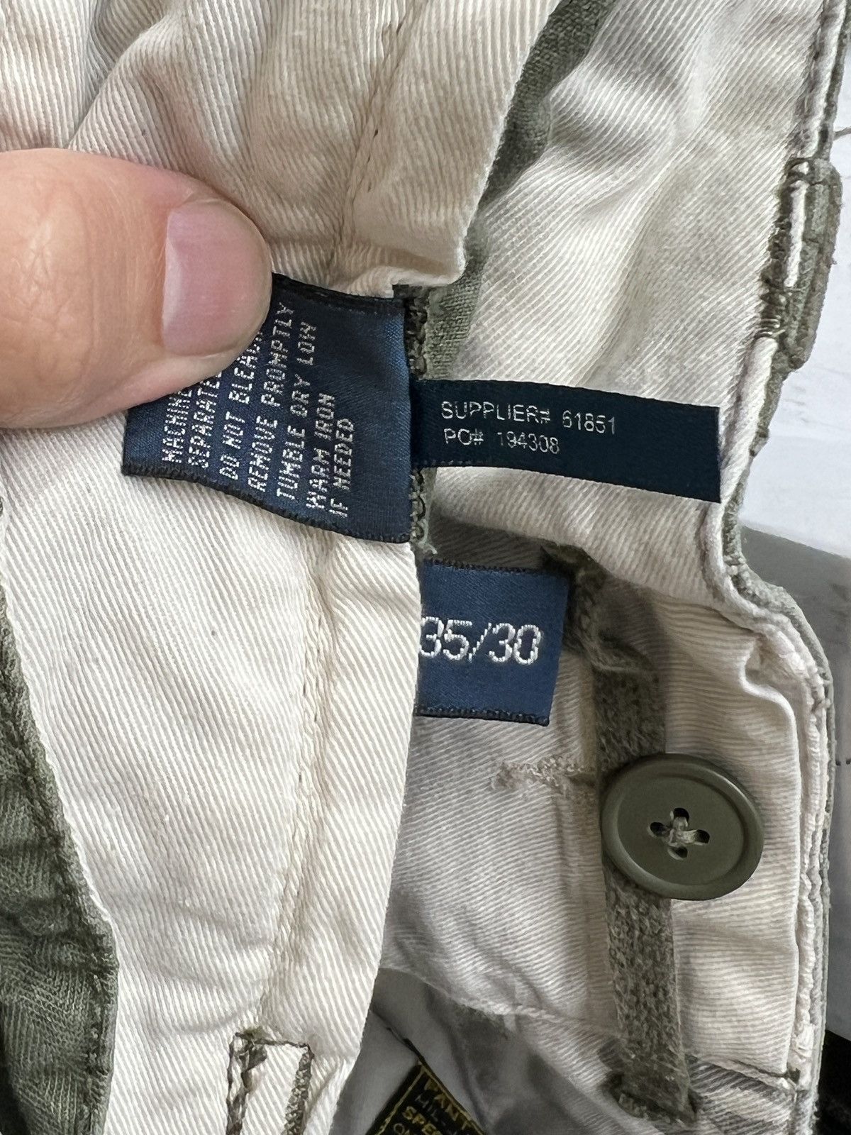 Polo Ralph Lauren Vintage Polo Ralph Lauren Army Work Double Knee Cargo 35 Size US 35 - 6 Thumbnail