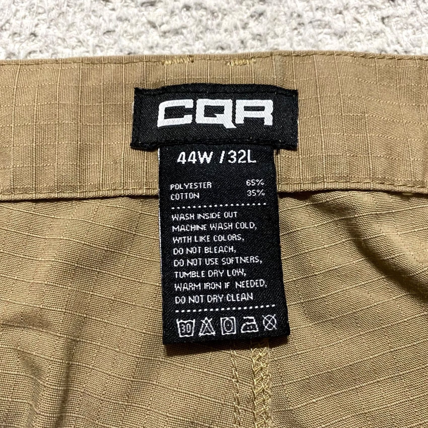 Vintage CQR Beige Cargo Pants Mens 44x32 Straight Regular Pockets Dep Casual Workwear Shirt? Size US 44 / EU 60 - 3 Thumbnail