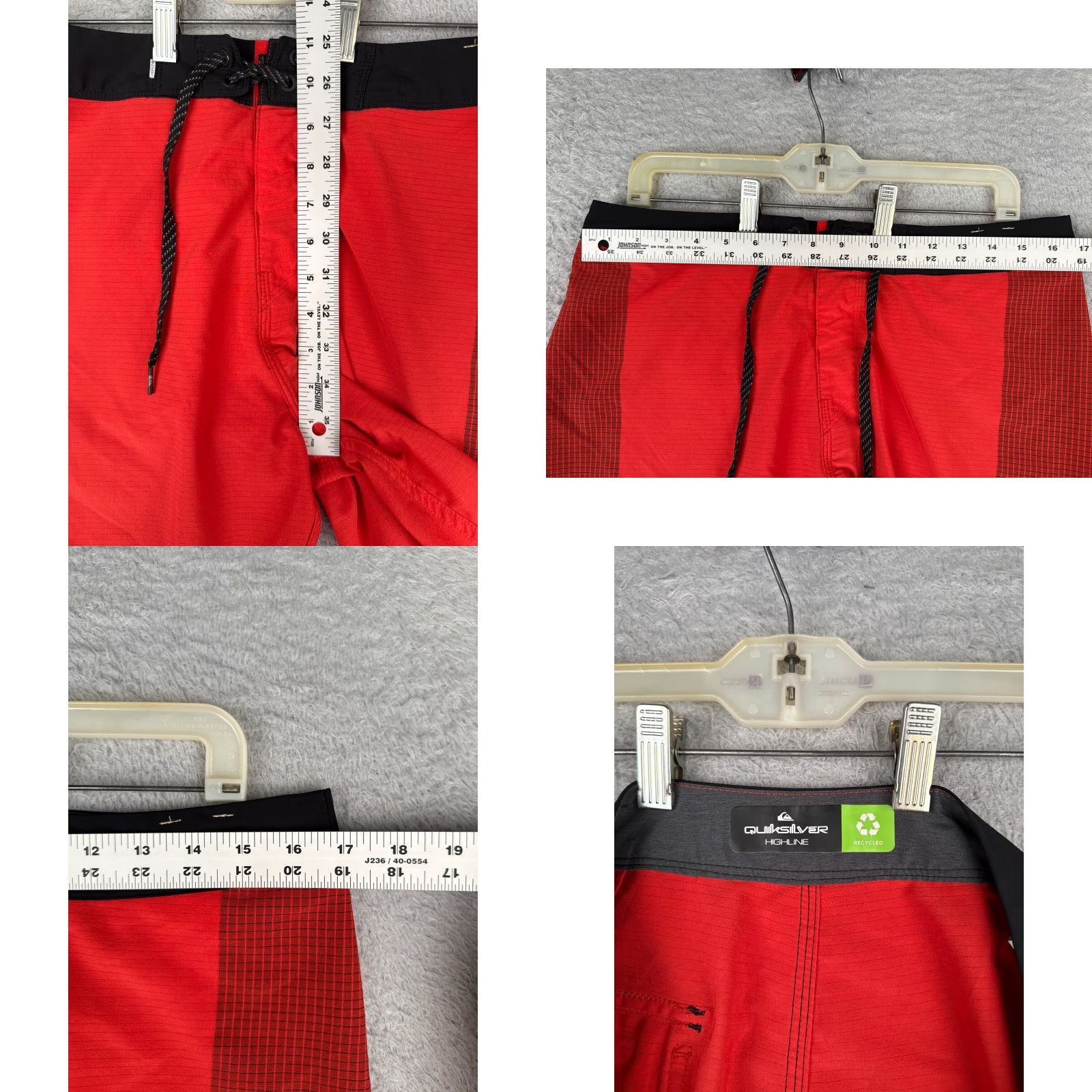Quiksilver Quiksilver Shorts Mens 32 Red Pockets Board Polyester 32x9 Size US 32 / EU 48 - 8 Thumbnail