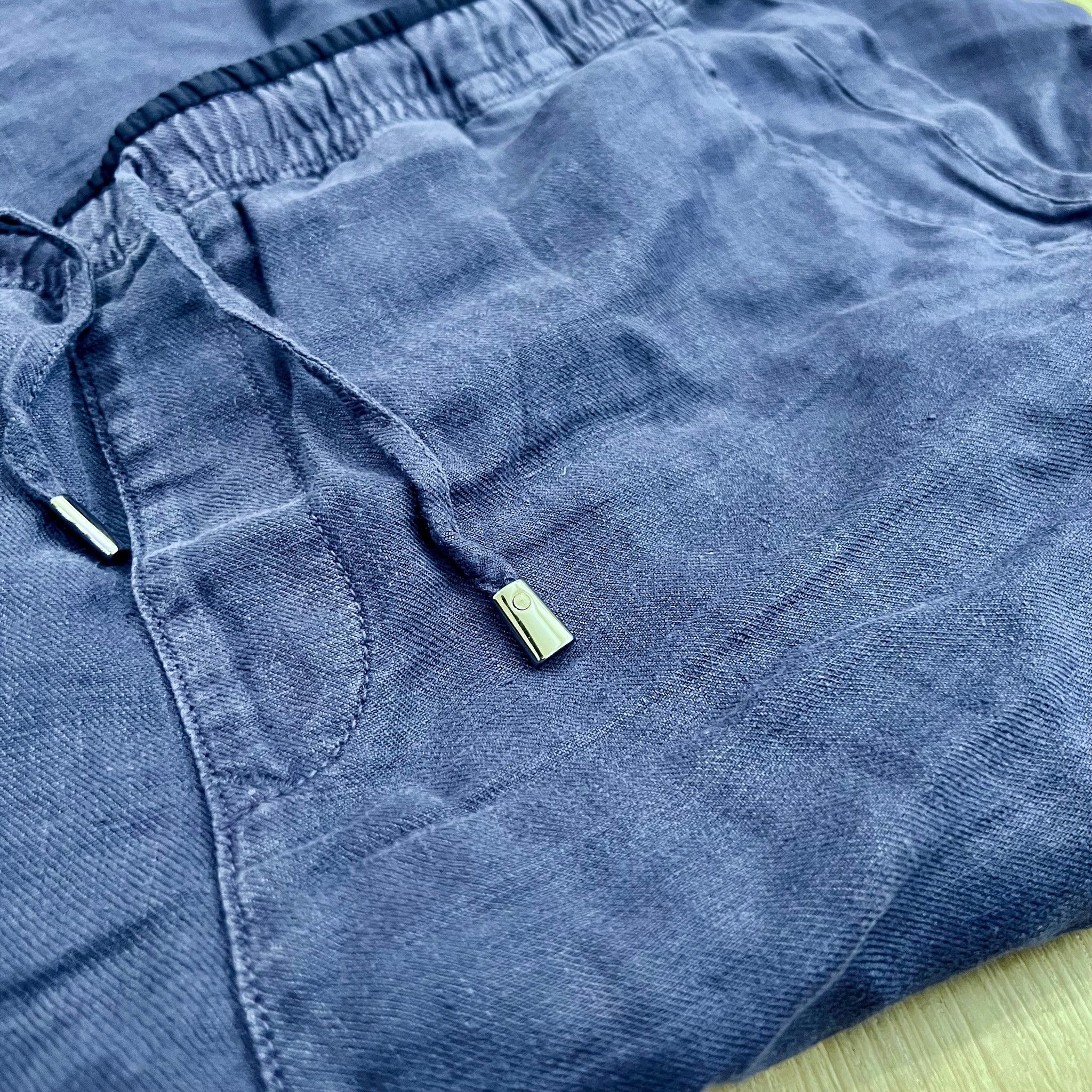 Z Zegna Z Zegna Relaxed Deep Blue Drawstring Trousers Pants Size US 29 - 3 Thumbnail