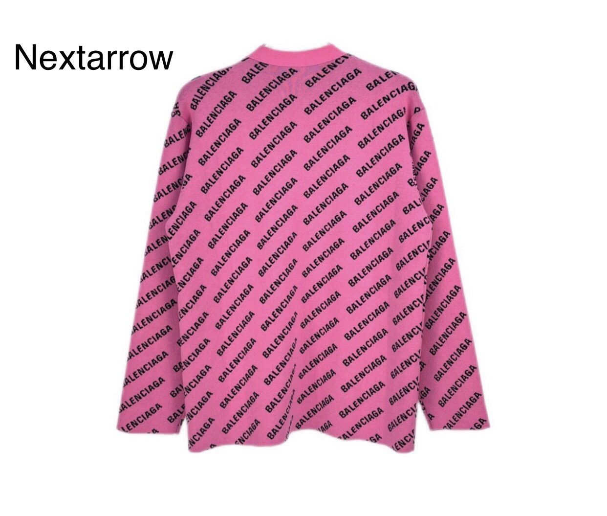 Balenciaga Balenciaga Pink Full Classic LogoKnitted Cardigan shirt Size US S / EU 44-46 / 1 - 2 Thumbnail