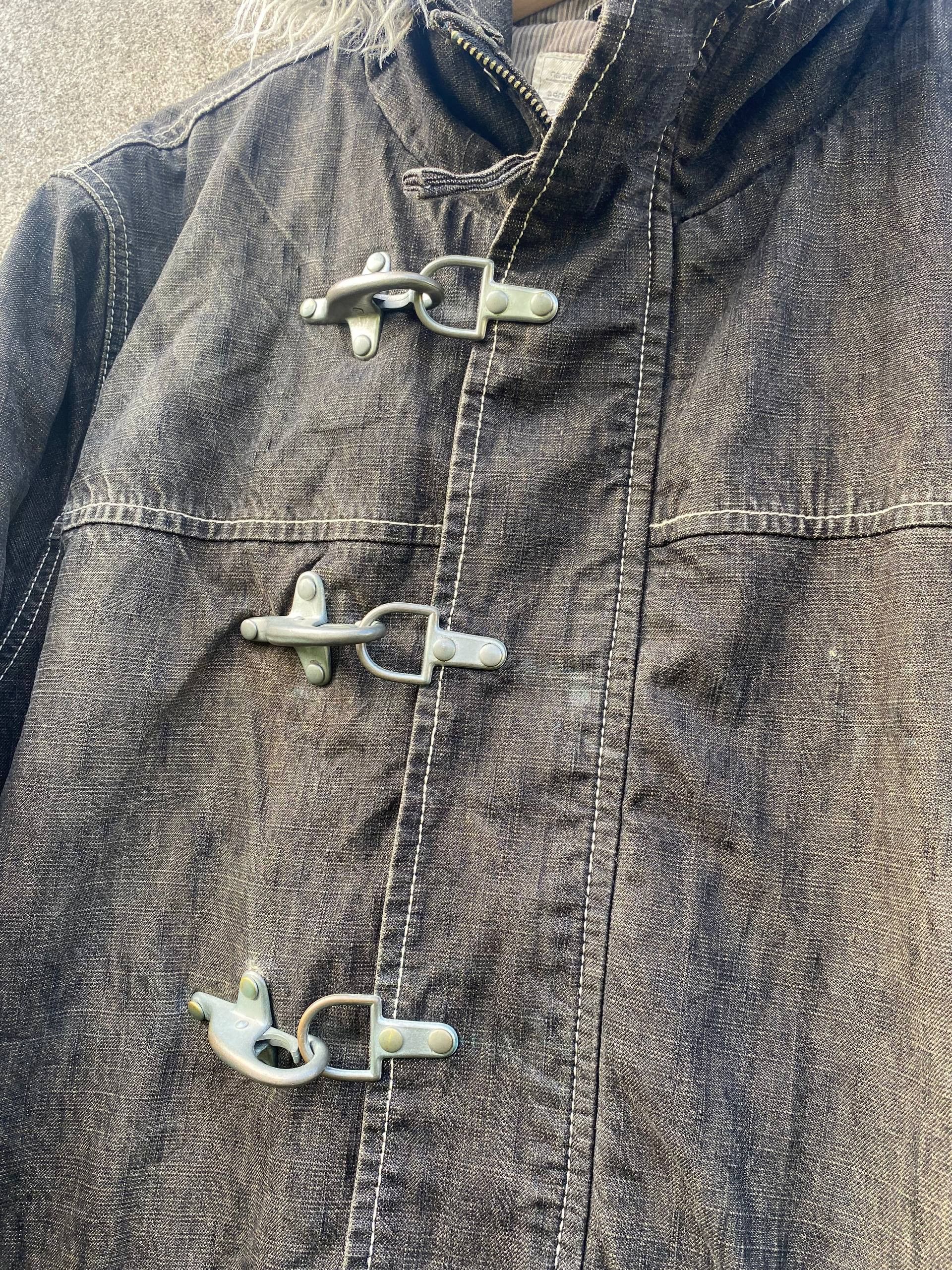 If Six Was Nine Allix+Design Y2K Japanese Grunge Fur Fireman Clasp Jacket Size US L / EU 52-54 / 3 - 4 Thumbnail