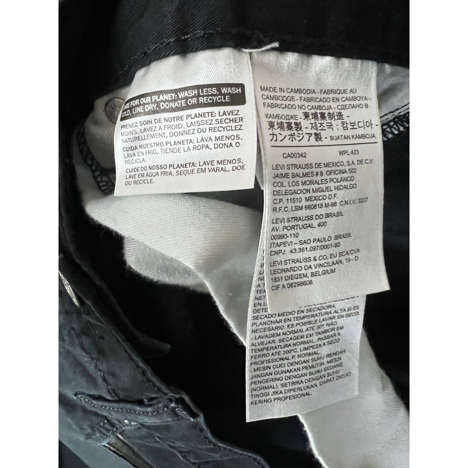 Levi's Levis 514 Straight Fit Pants Mens 38x32* Black Cotton Twill Size US 38 / EU 54 - 5 Thumbnail