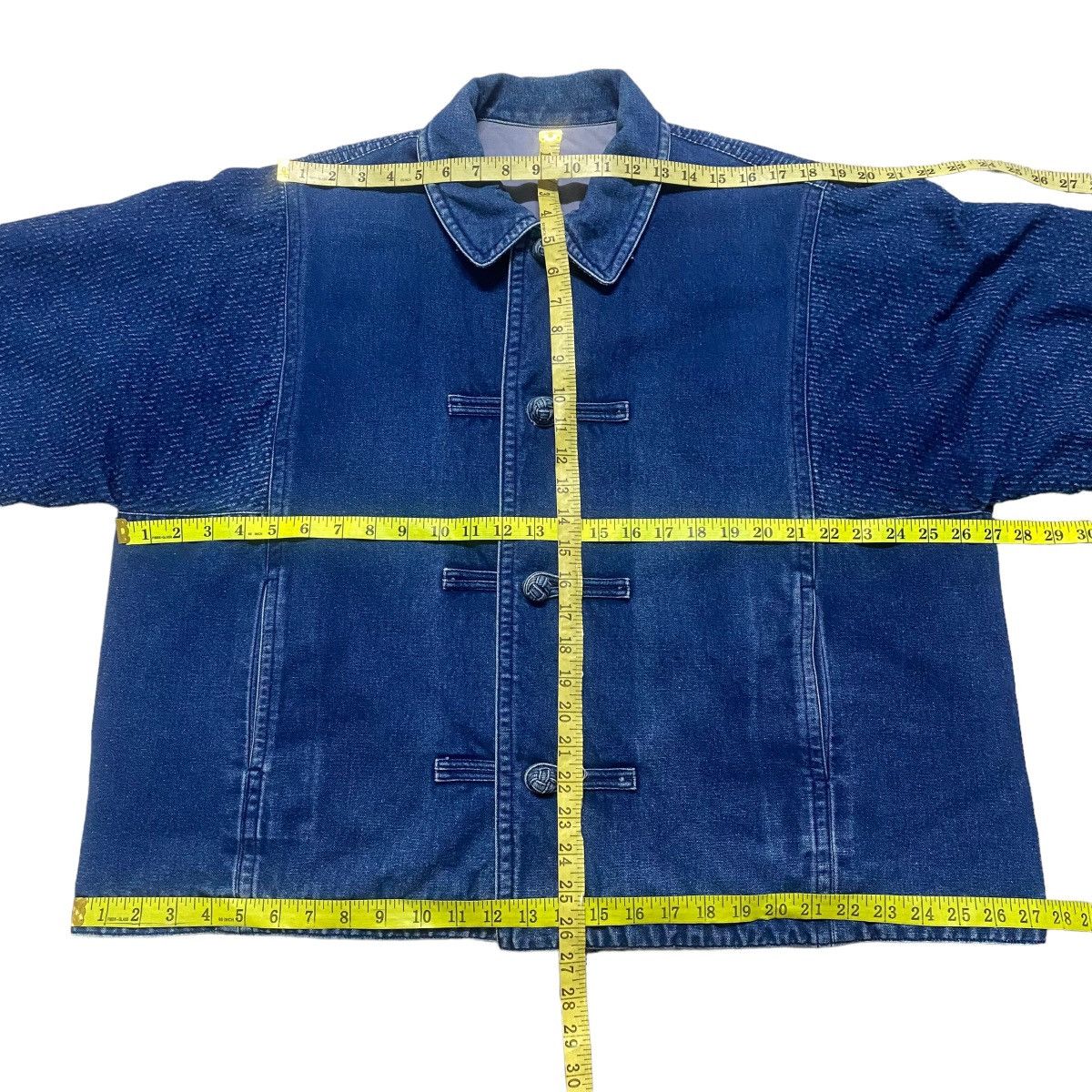 Issey Miyake 80s ISSEY MIYAKE Sashiko Kendo Denim Jacket Reversible Size US M / EU 48-50 / 2 - 19 Thumbnail