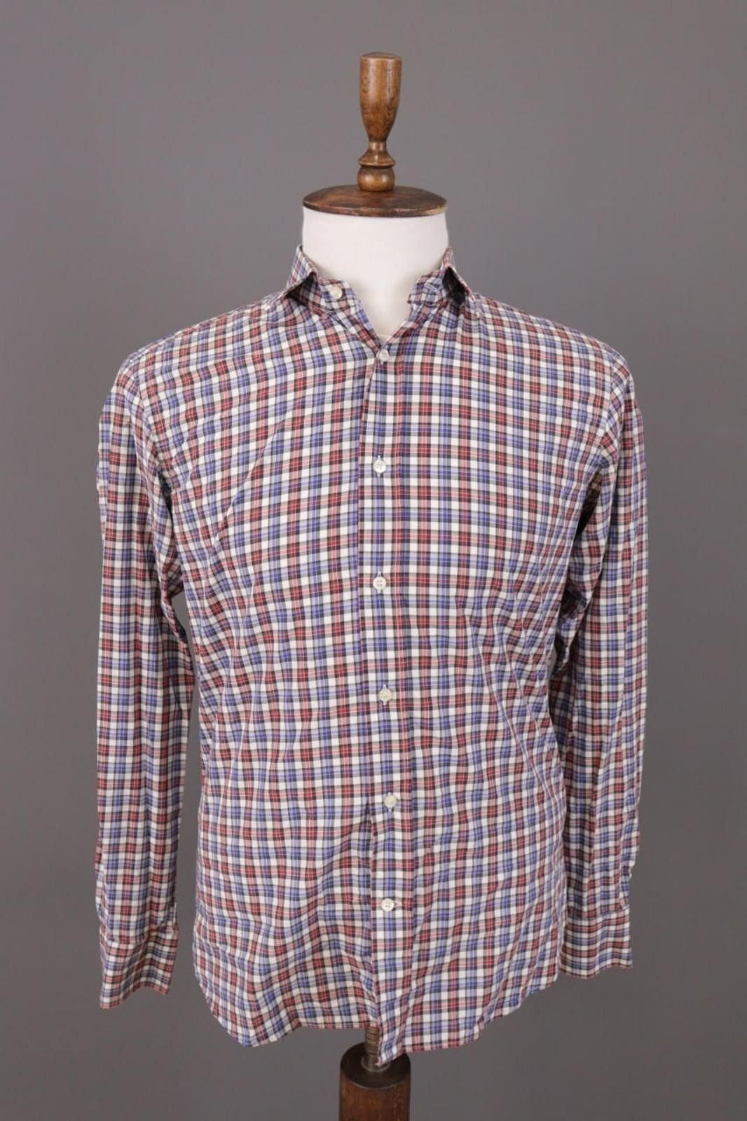 Etro Etro Multicolor Check Button Down Dress Shirt Size 39 Size US M / EU 48-50 / 2 - 1 Thumbnail