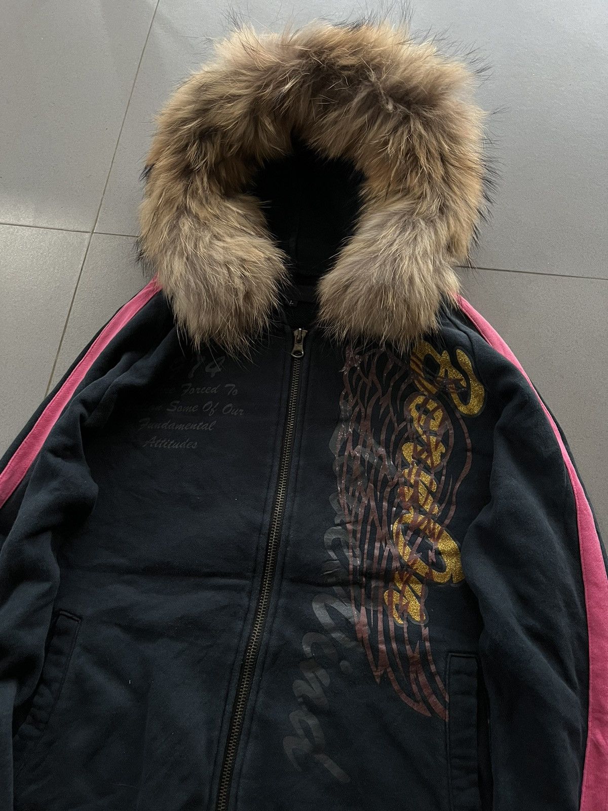 If Six Was Nine JAPANESE ATC+INTHEATTIC FUR WINGS ZIPHOODIE VKEI GOTHIC PUNK Size US M / EU 48-50 / 2 - 3 Thumbnail