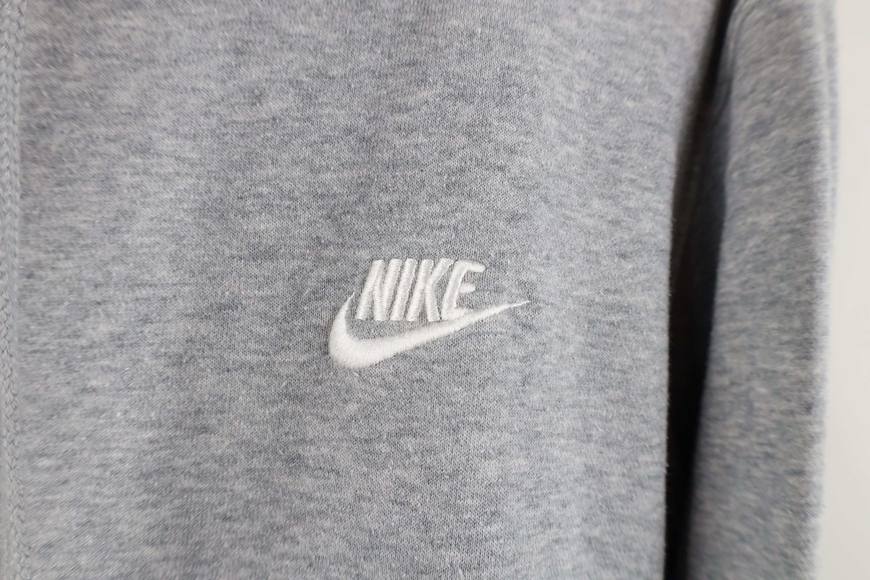 Nike × Vintage Vintage Y2K Nike Mini Swoosh Spell Out Hoodie Heather Gray Size US S / EU 44-46 / 1 - 4 Thumbnail