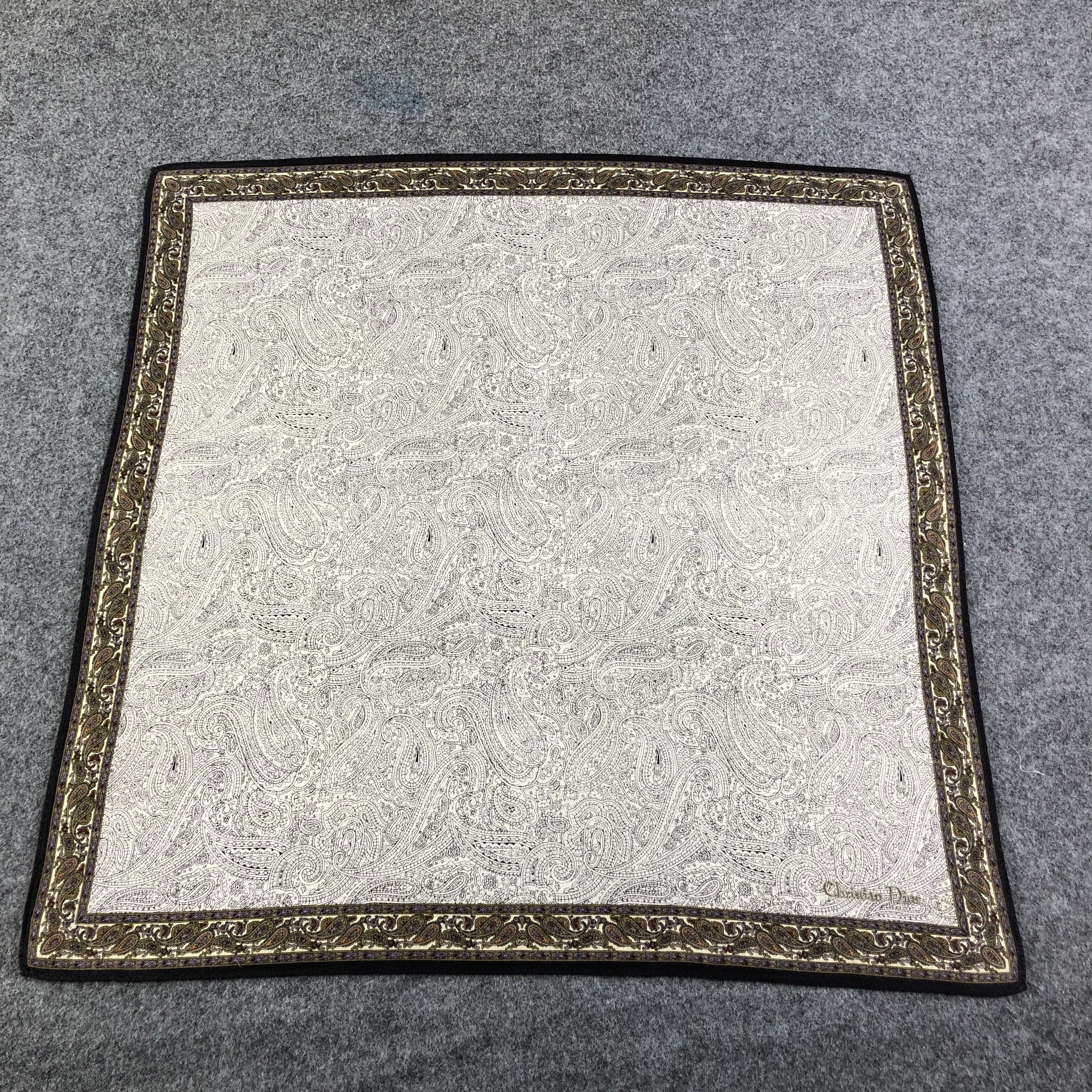 Christian Dior Monsieur Christian Dior Handkerchief Neckerchief Bandana H2231 Size ONE SIZE - 2 Thumbnail