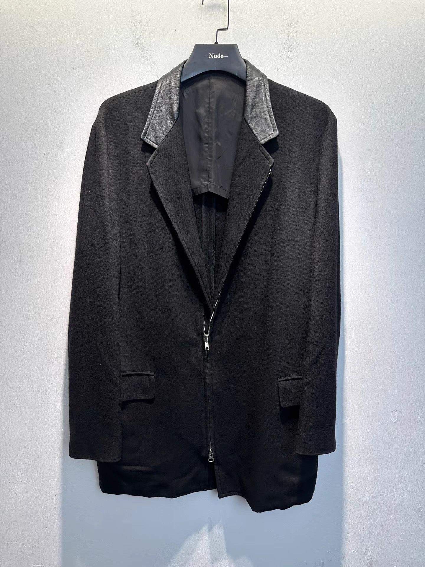 Yohji Yamamoto yohji yamamoto y's for men Leather Trim Zip Blazer K20 Size US L / EU 52-54 / 3 - 1 Thumbnail