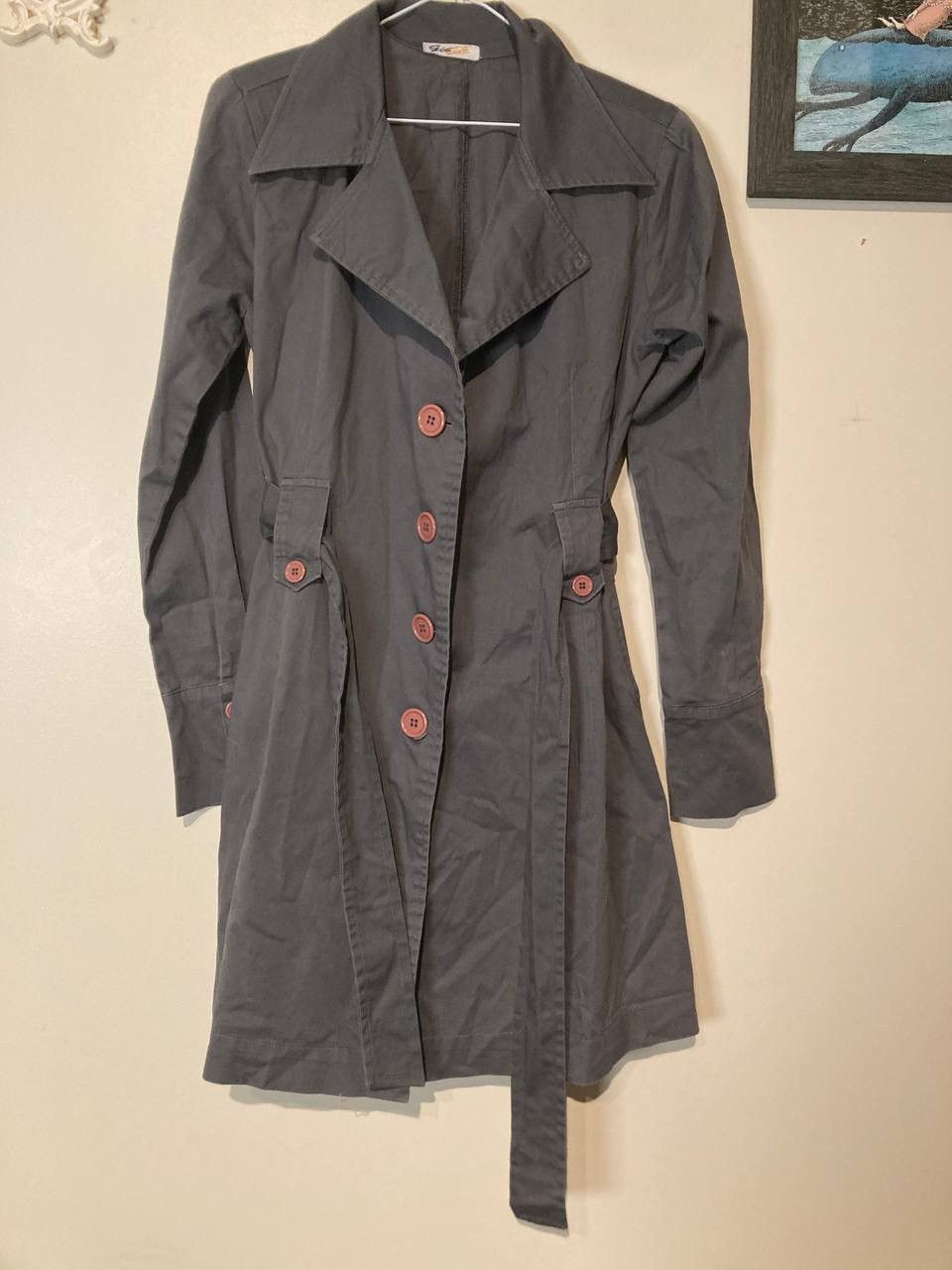 Vintage Grey Trench Coat Size S / US 4 / IT 40 - 9 Thumbnail