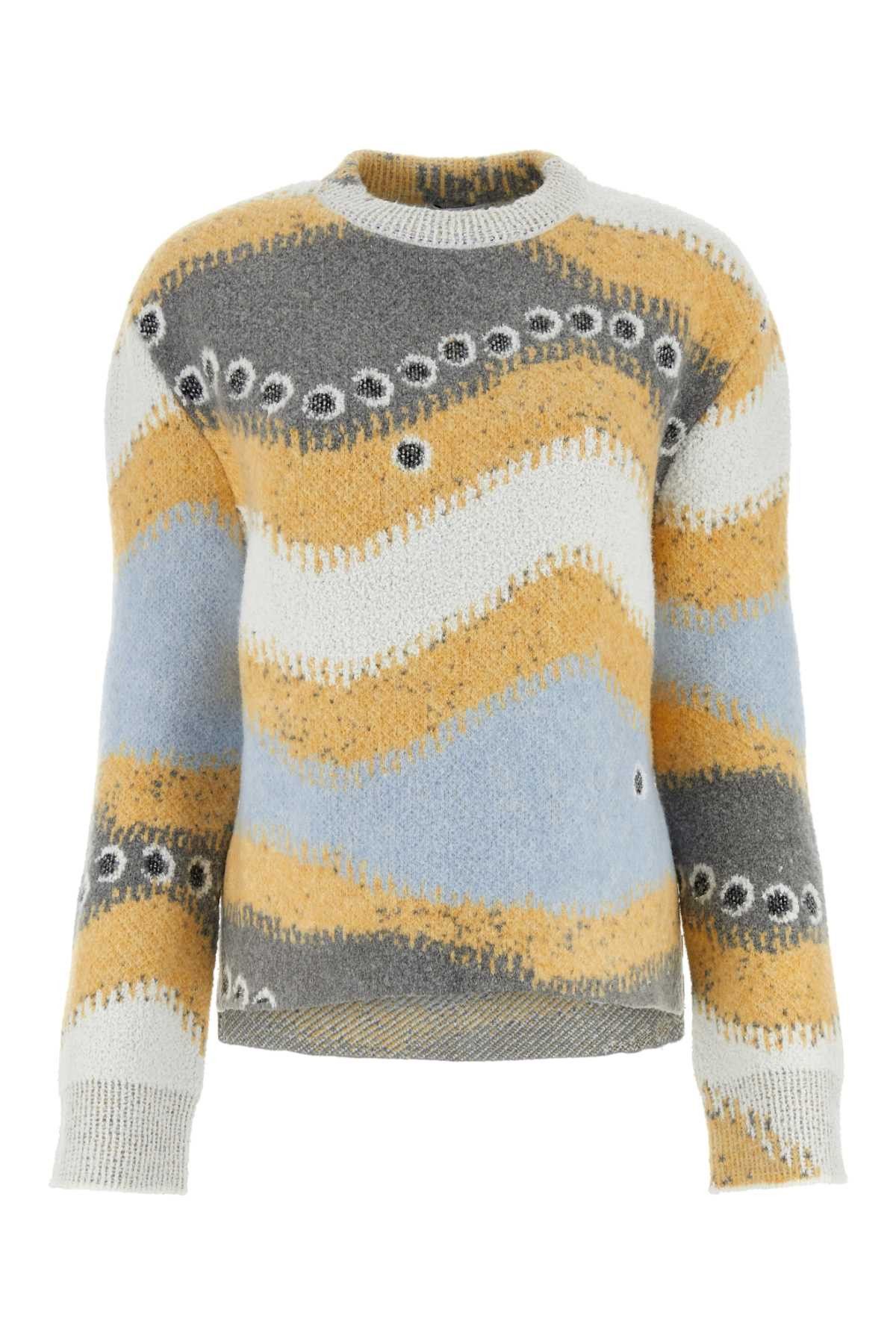 image of Loewe Multicolor Stretch Wool Blend Sweater, Women's (Size Small)