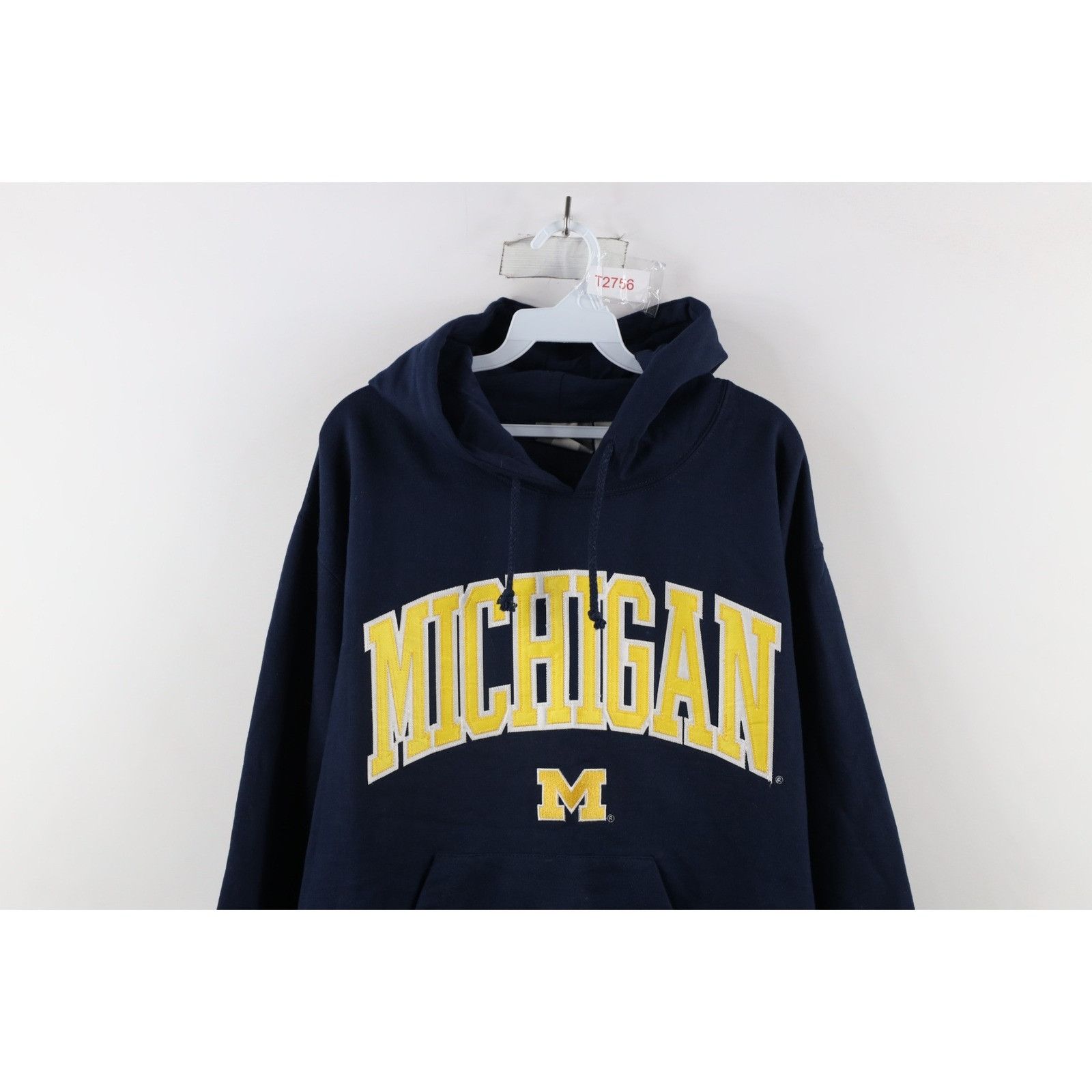 Vintage Vintage Distressed Block Letter University Michigan Hoodie Size US L / EU 52-54 / 3 - 2 Thumbnail