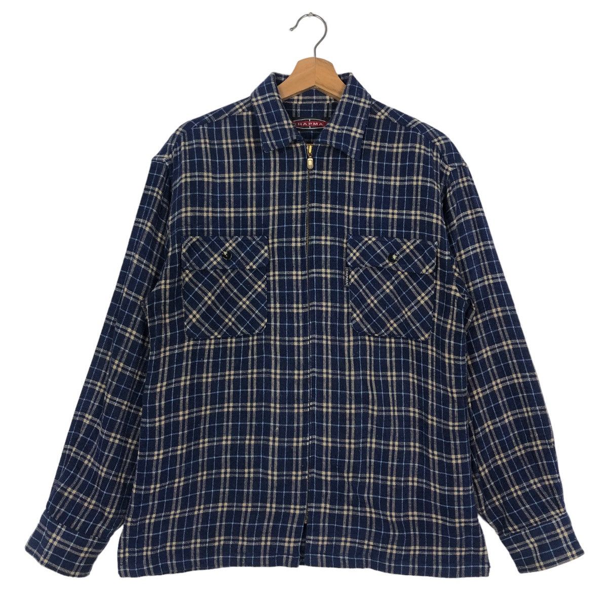 Japanese Brand 🔥90’s Vintage Flannel Jacket Checked Tartan Chapman Japan Size US M / EU 48-50 / 2 - 1 Thumbnail