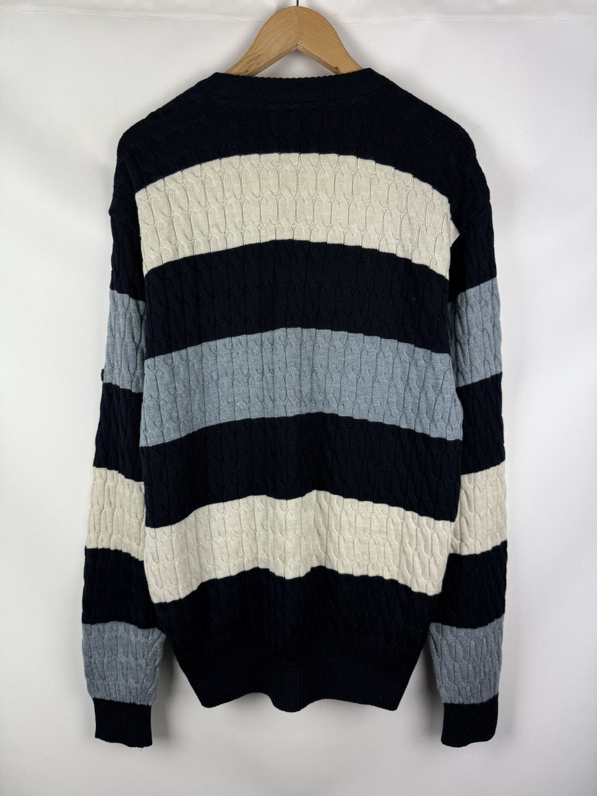 Paul & Shark Paul & Shark Wool Cable Knit Crewneck Heavy Sweater Pullover Size US L / EU 52-54 / 3 - 14 Thumbnail