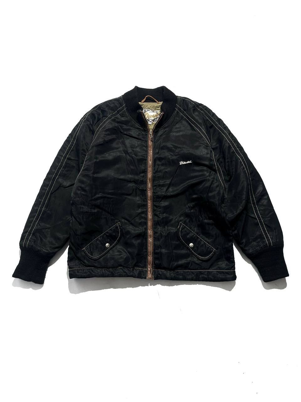 Diesel Diesel Nylon Black Bomber Jacket Size M / US 6-8 / IT 42-44 - 2 Thumbnail