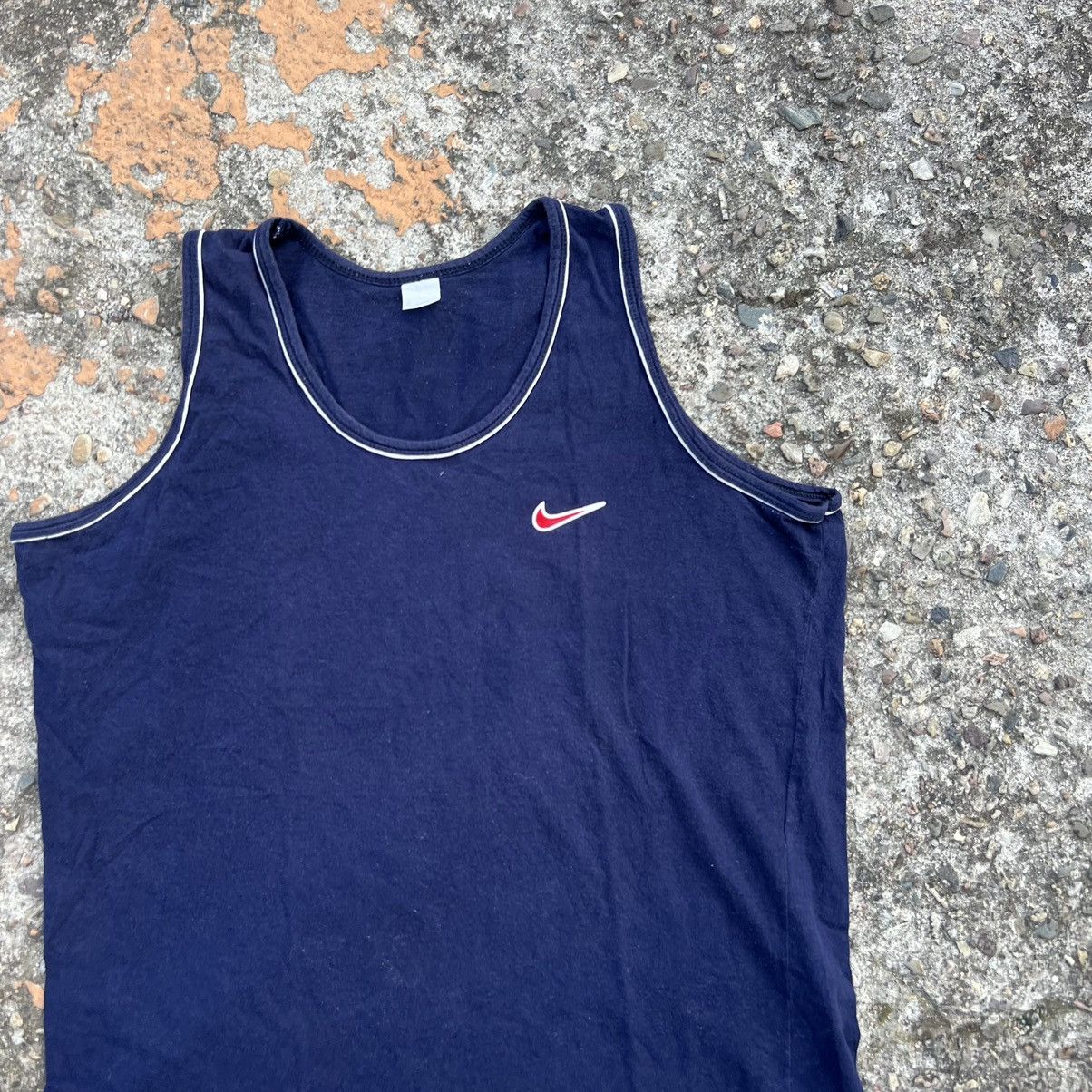 Nike × Vintage Vintage Y2K Nike Basketball Muscle Tank Centre Swoosh Size US M / EU 48-50 / 2 - 3 Thumbnail