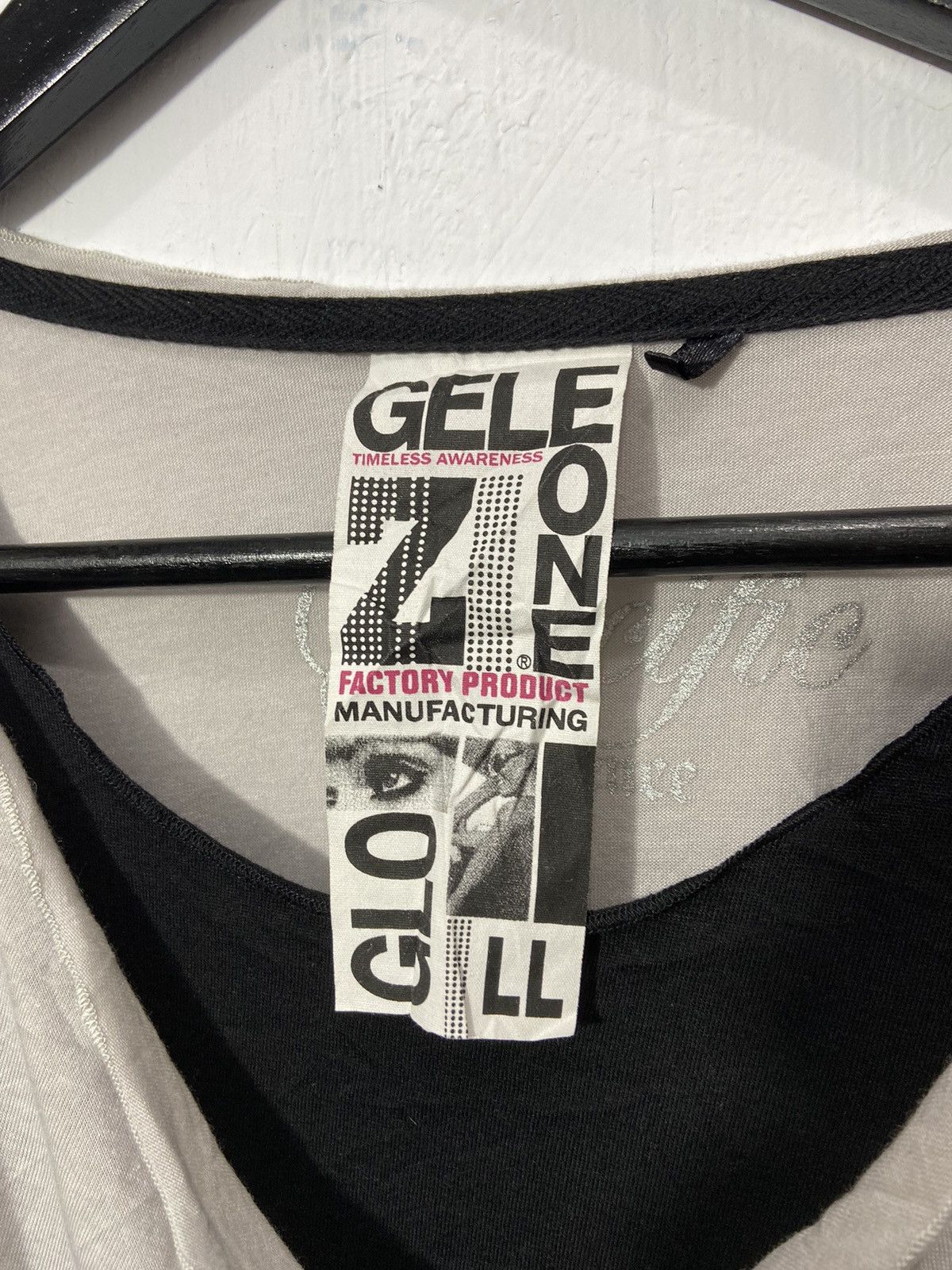 Beauty Beast × If Six Was Nine × Le Grande Bleu (L.G.B.) Y2K Japanese Rock Poem Gele One Double Layer Long Sleeve Size US L / EU 52-54 / 3 - 5 Thumbnail