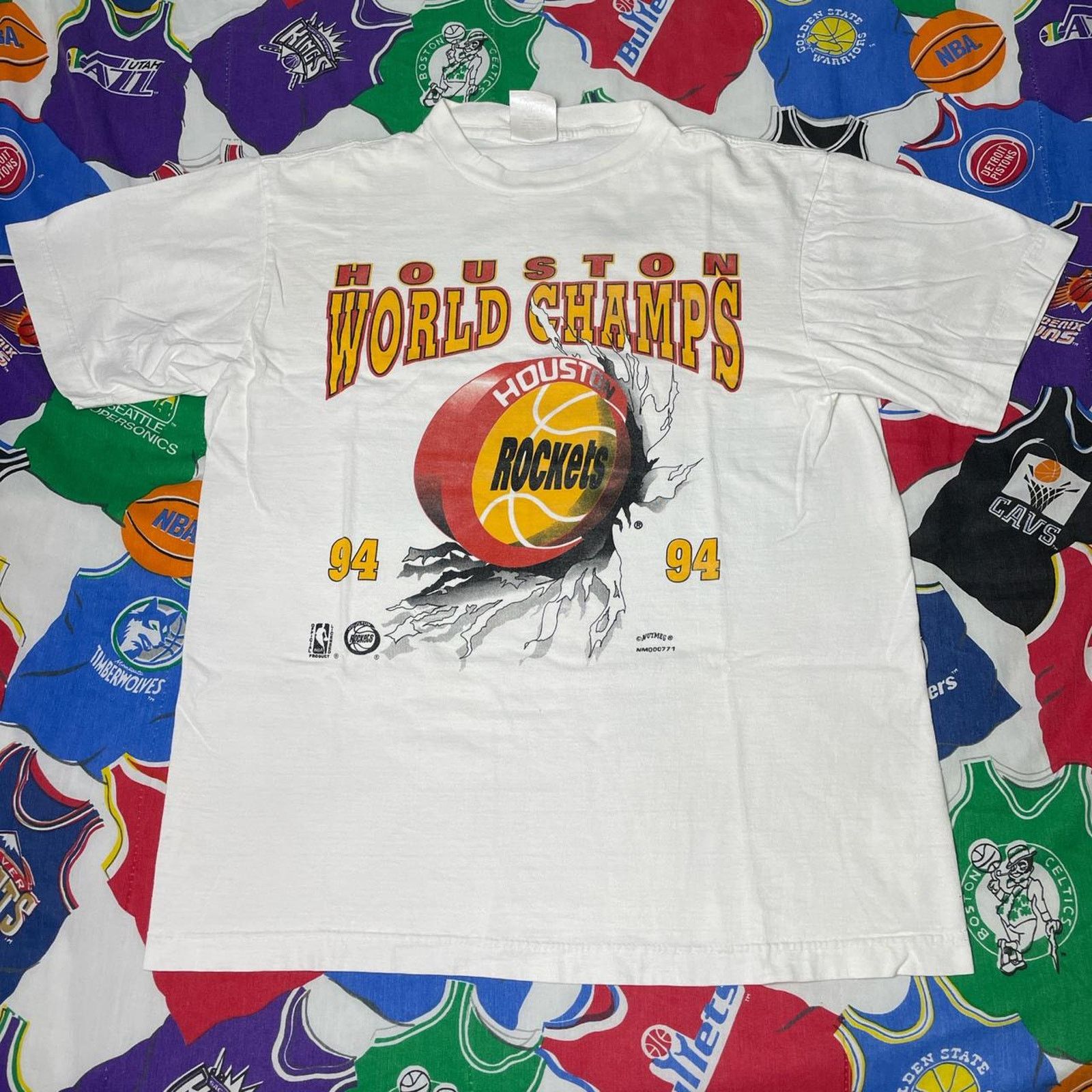 NBA VTG 1994 NBA Houston Rockets Break Thru Men's Large T-Shirt Size US L / EU 52-54 / 3 - 1 Thumbnail