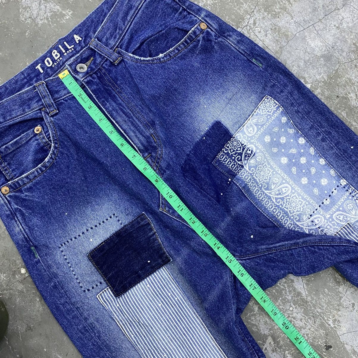 If Six Was Nine vintage tobila union made patchwork jeans Size US 29 - 13 Thumbnail
