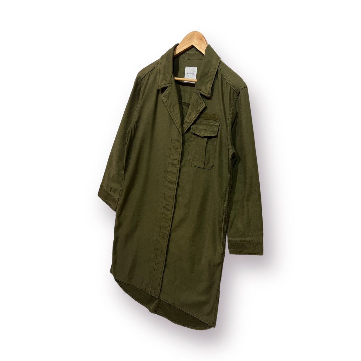Japanese Brand 🔥 BACK NUMBER OLIVE MILITARY STYLE LONG JACKET - M Size M / US 6-8 / IT 42-44 - 2 Thumbnail