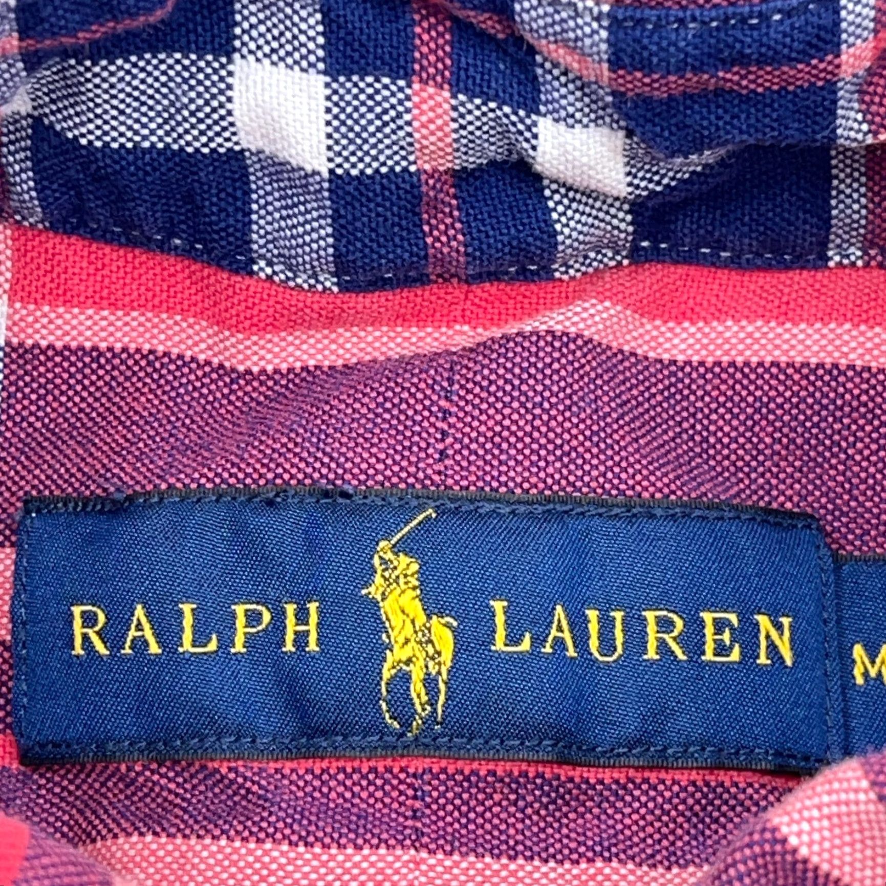 Ralph Lauren Ralph Lauren Shirt Men M Pink Plaid Button-Up Short Sleeve Cotton Button-Down Size US M / EU 48-50 / 2 - 7 Thumbnail