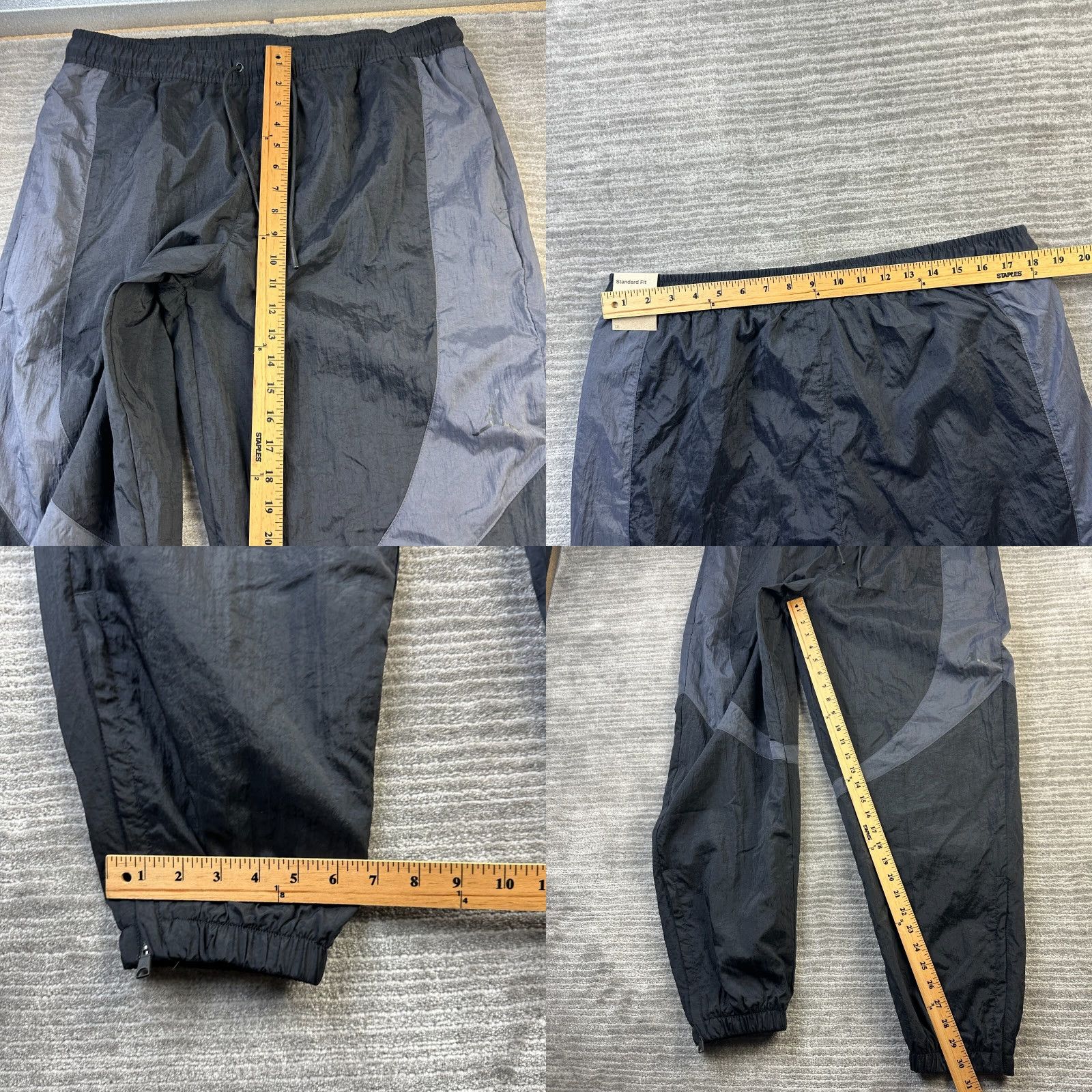 Jordan Brand Jordan Pants Mens XL Black Gray Sport Jam Warm Up Windbreaker Track Pants Regular Fit Elastic Waist Pockets Size US 36 / EU 52 - 8 Thumbnail