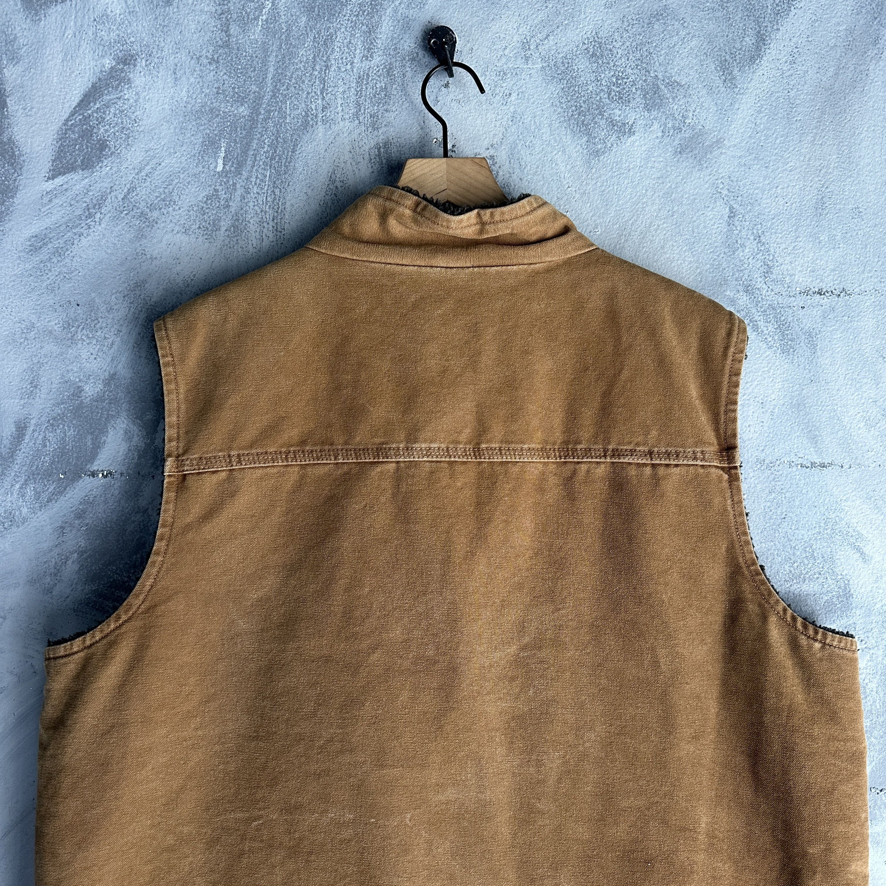 Carhartt Carhartt Sherpa Fleece Lined Vest Mens Canvas Mock Neck Size US XL / EU 56 / 4 - 7 Thumbnail