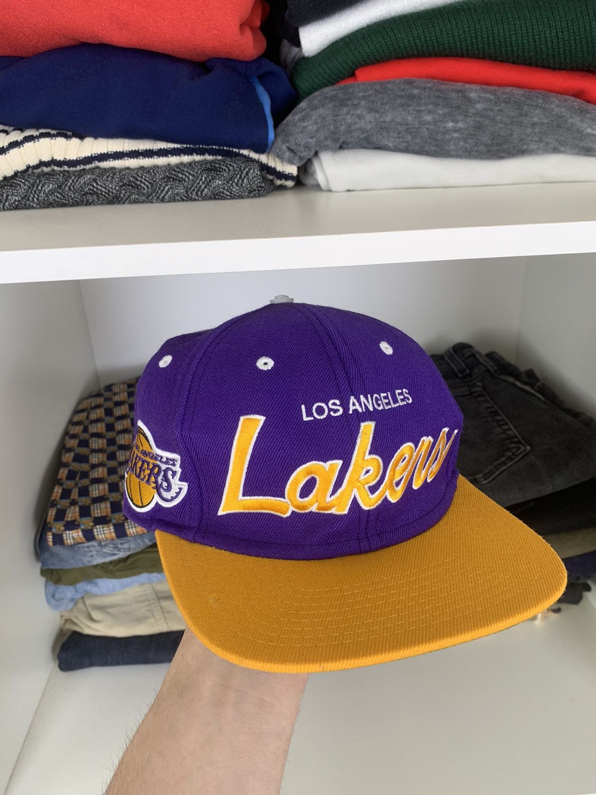 NBA Mitchell & Ness Los Angeles Lakers Cap Hat Size ONE SIZE - 9 Thumbnail