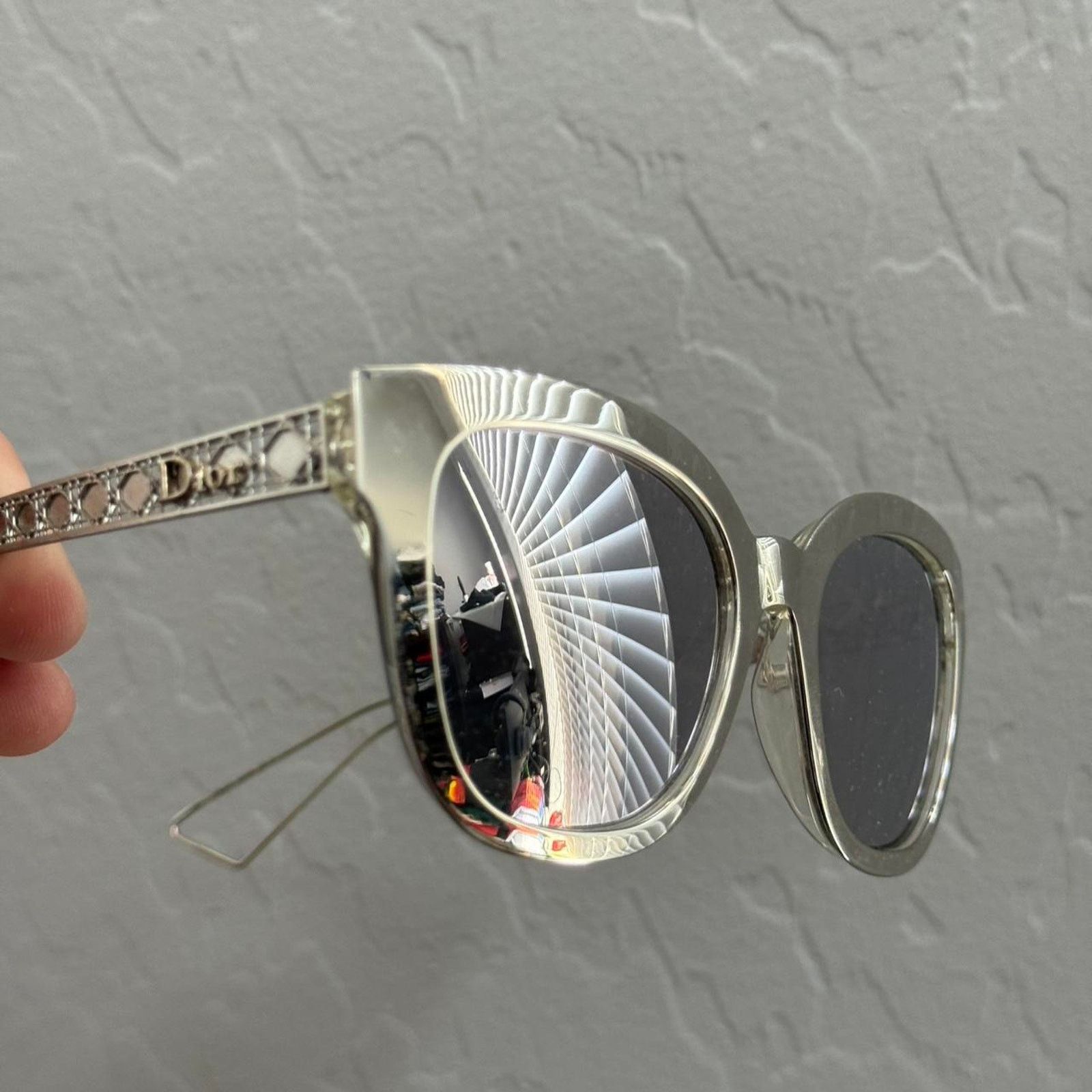 Christian Dior Monsieur Authentic Christian Dior Diorama Sunglasses Silver Size ONE SIZE - 3 Thumbnail