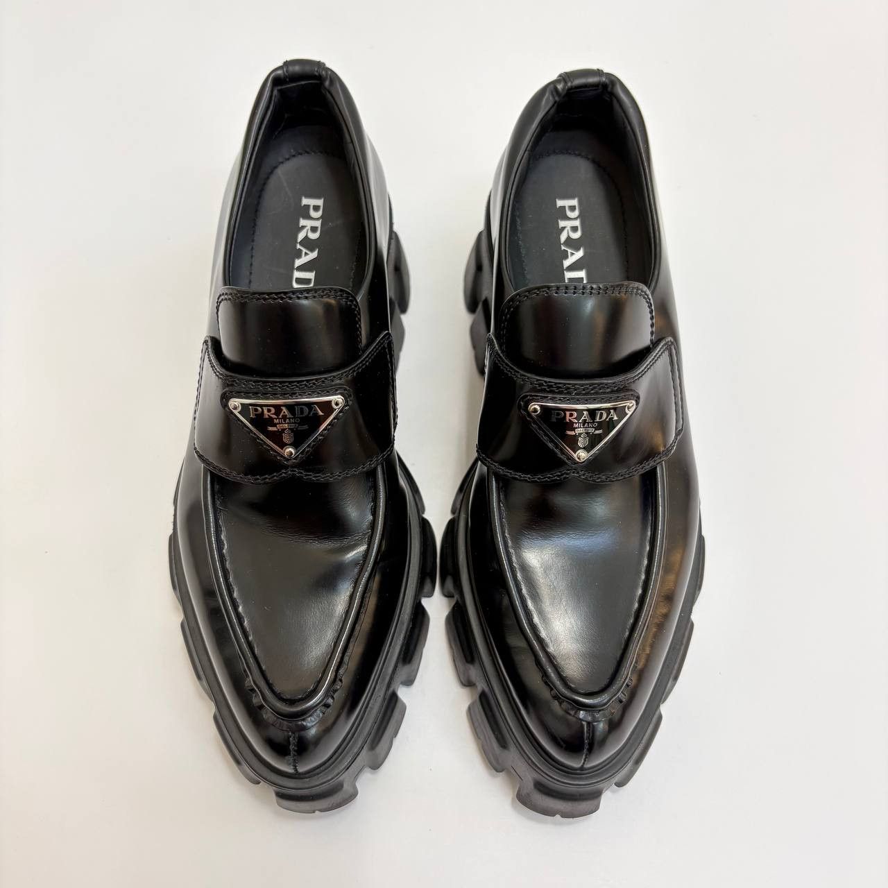 Prada Prada Monolith Patent Leather Flats Size US 7 / IT 37 - 5 Thumbnail