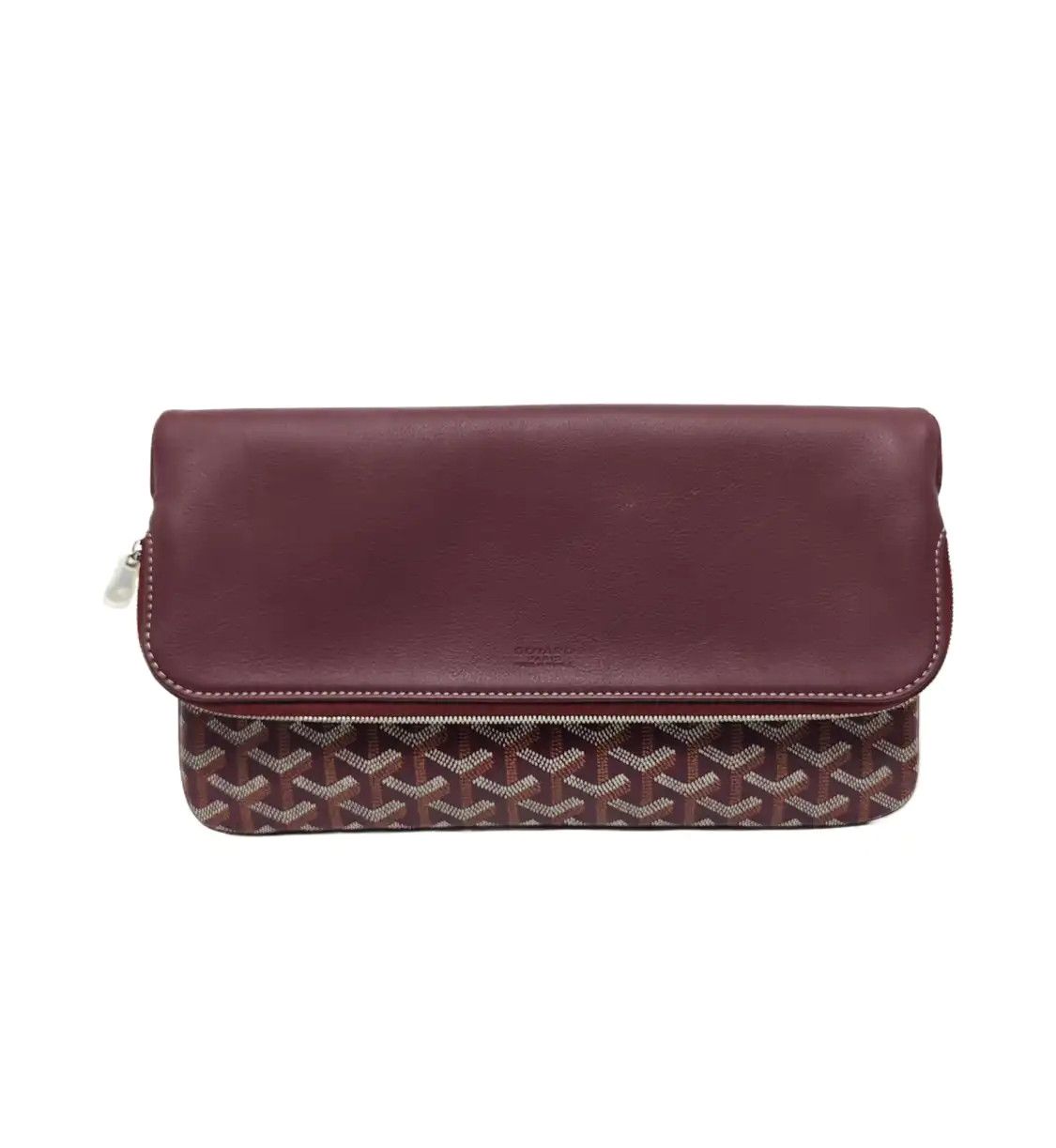 Goyard GOYARD Sainte-Marie Medium Wine Red coated canvas print clutch silver hardware Size ONE SIZE - 1 Thumbnail